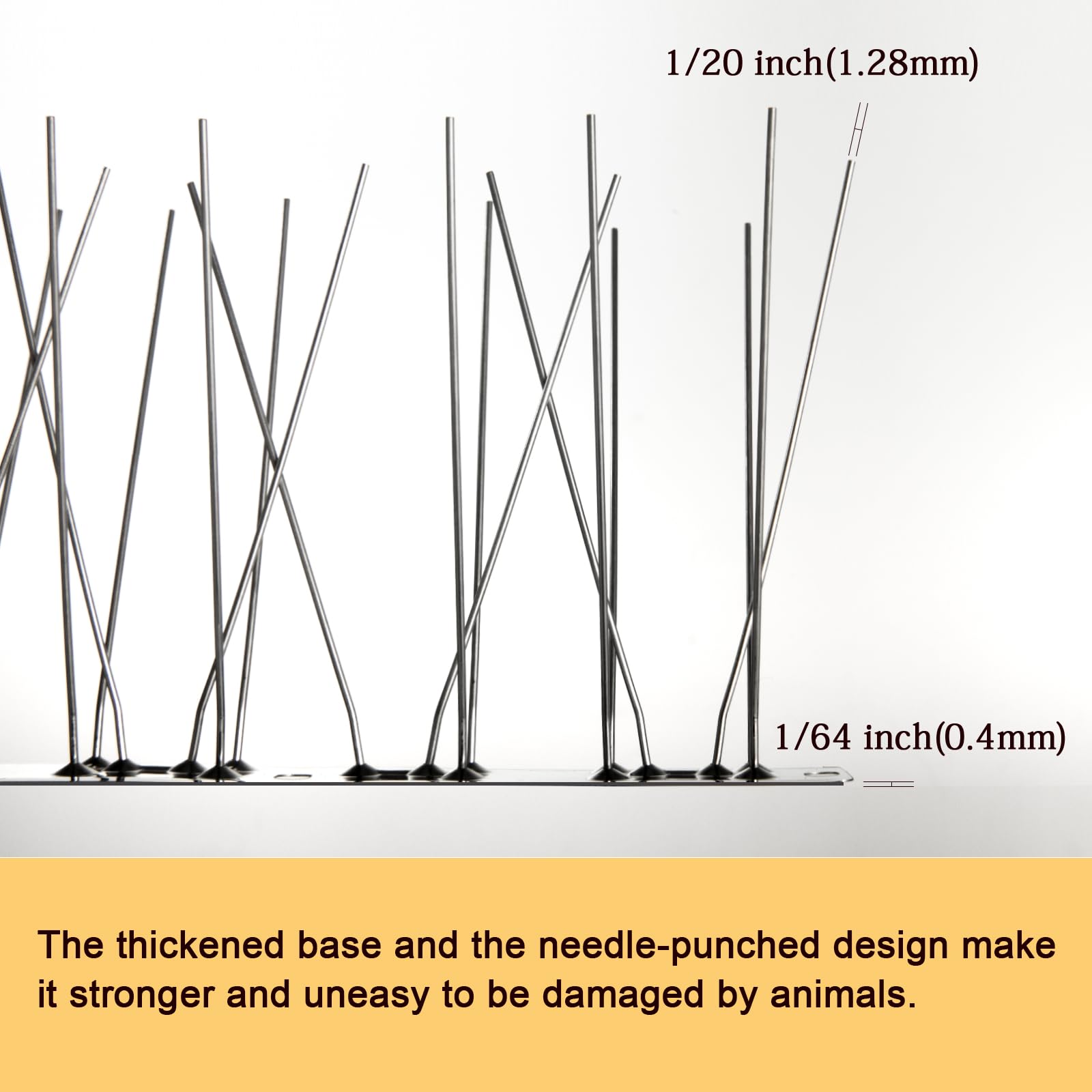 Lukvuzo Bird Spikes Kit Stainless Steel Base Covers 134 Feet Durable ...