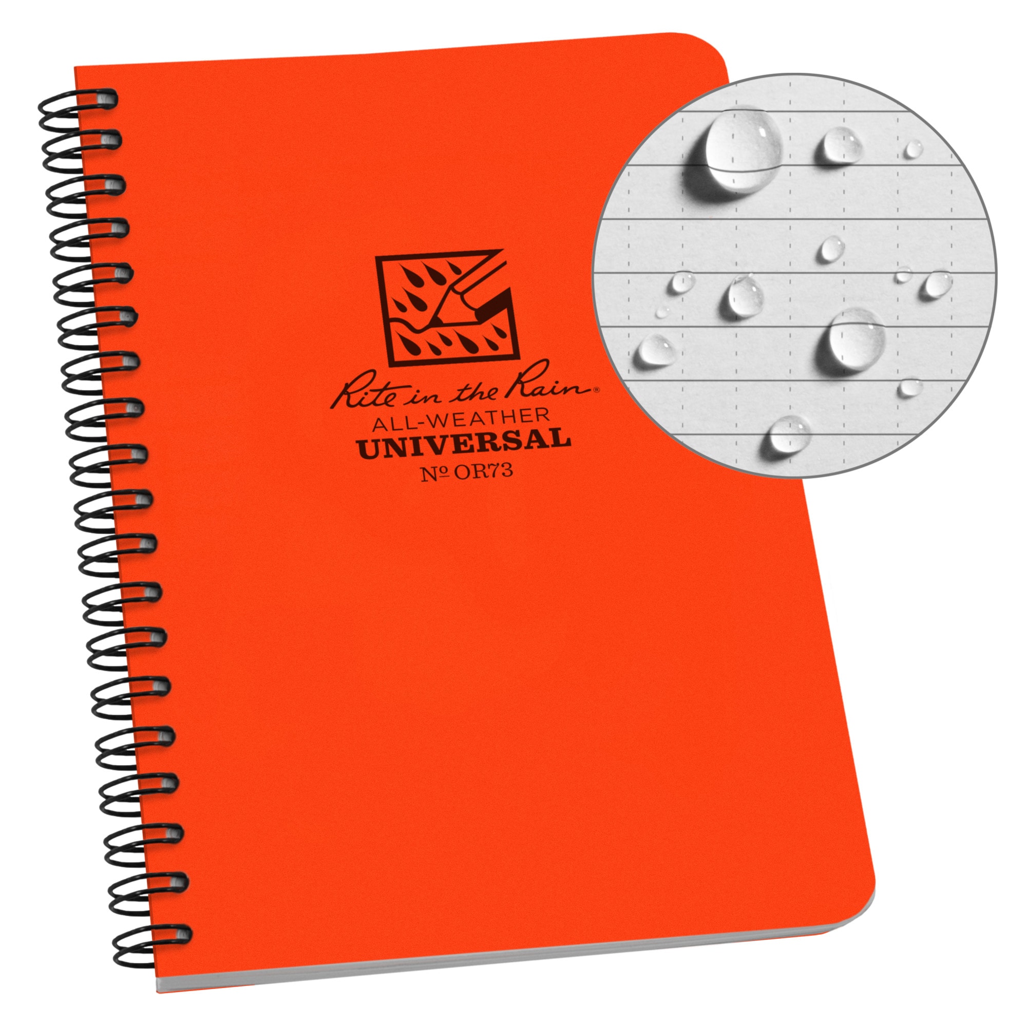 Rite in the Rain OR73 Orange 4-7/8-in x 7-in Notepad