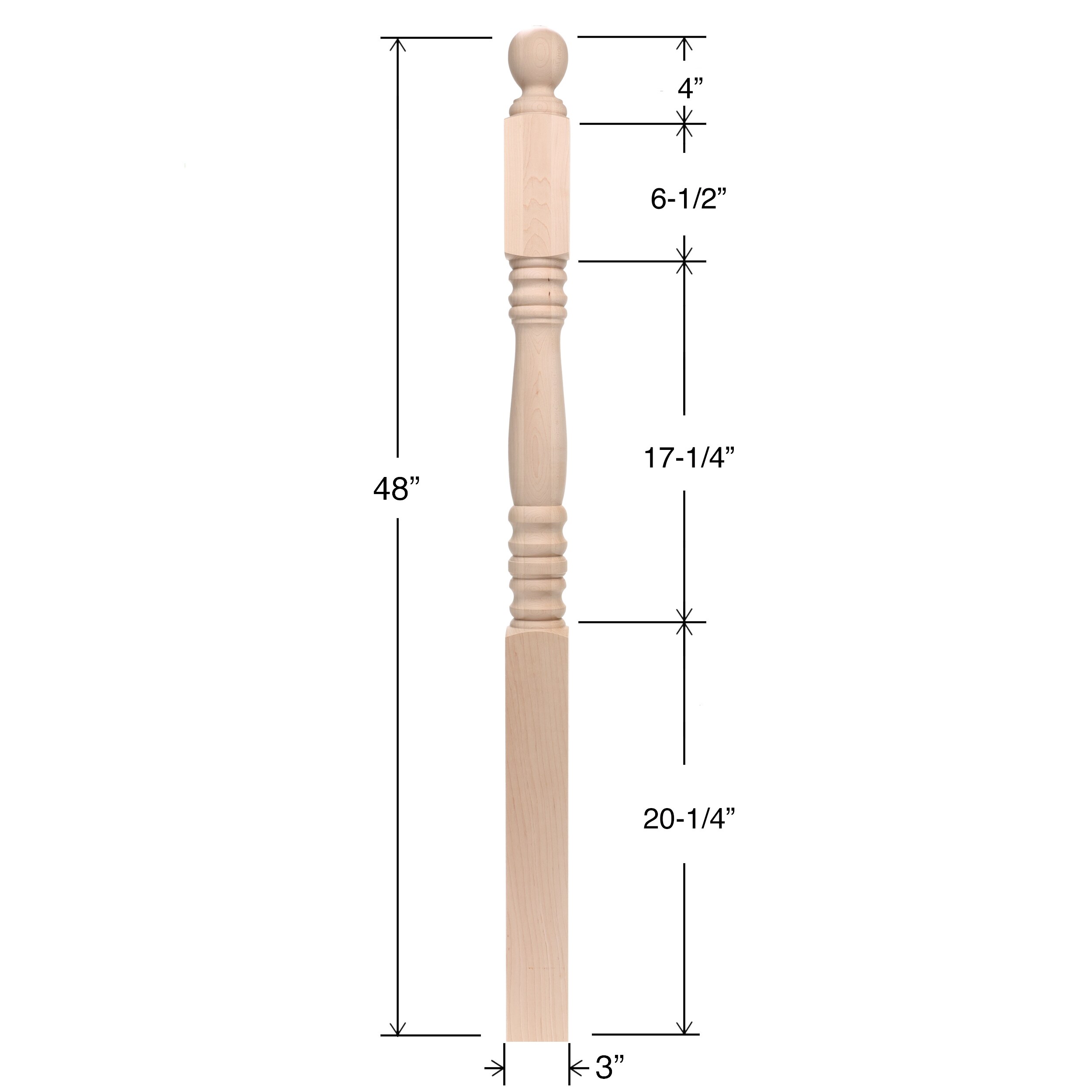 RELIABILT WG3500BT48EBCH Interior-Stairpart-Newel-Posts - View #3