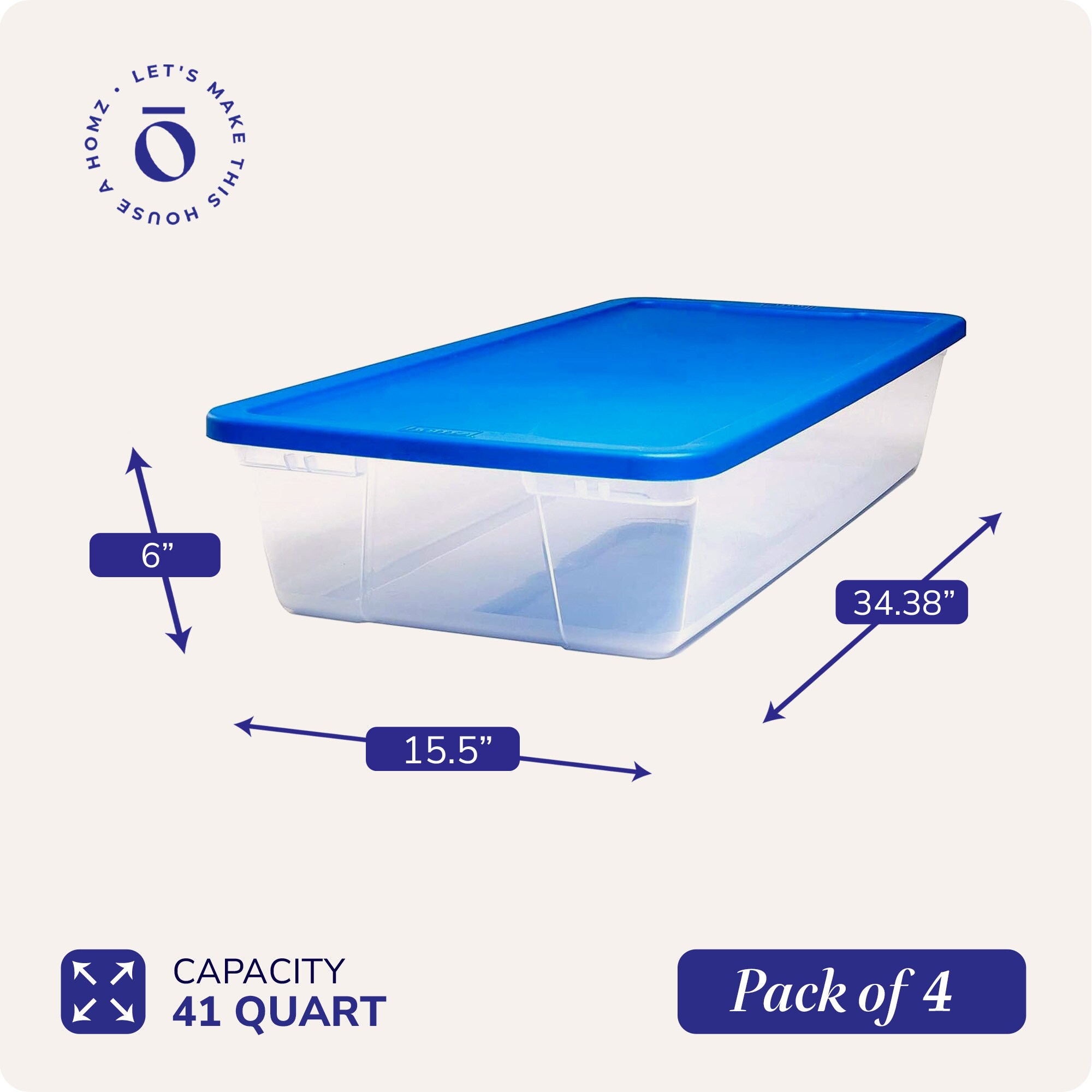 Homz Products 324352 Plastic-Storage-Totes - View #4