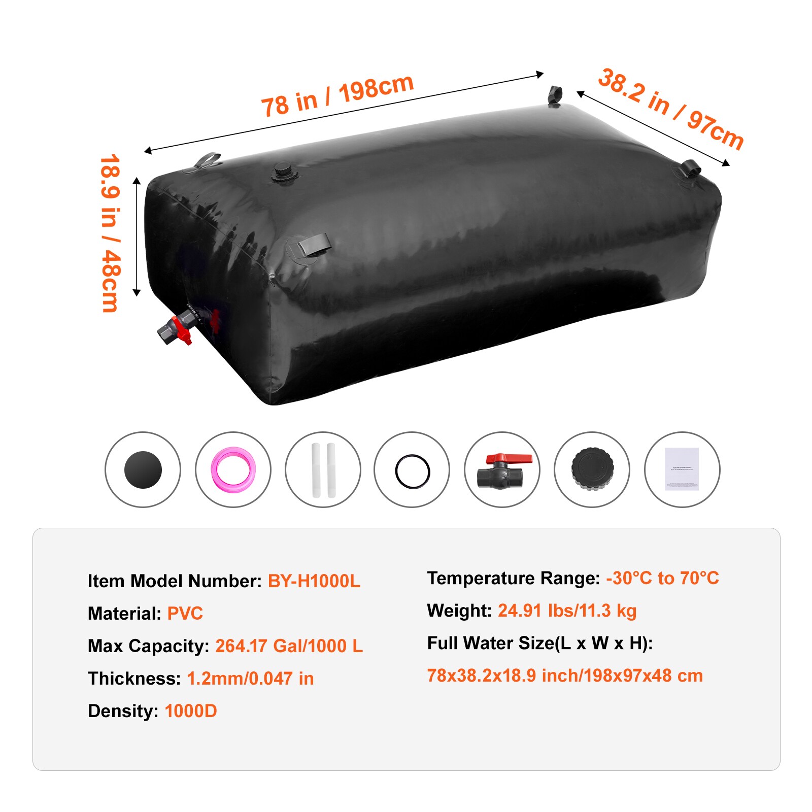 VEVOR SCCSDHSPVCB105036V0 Water-Storage - View #7
