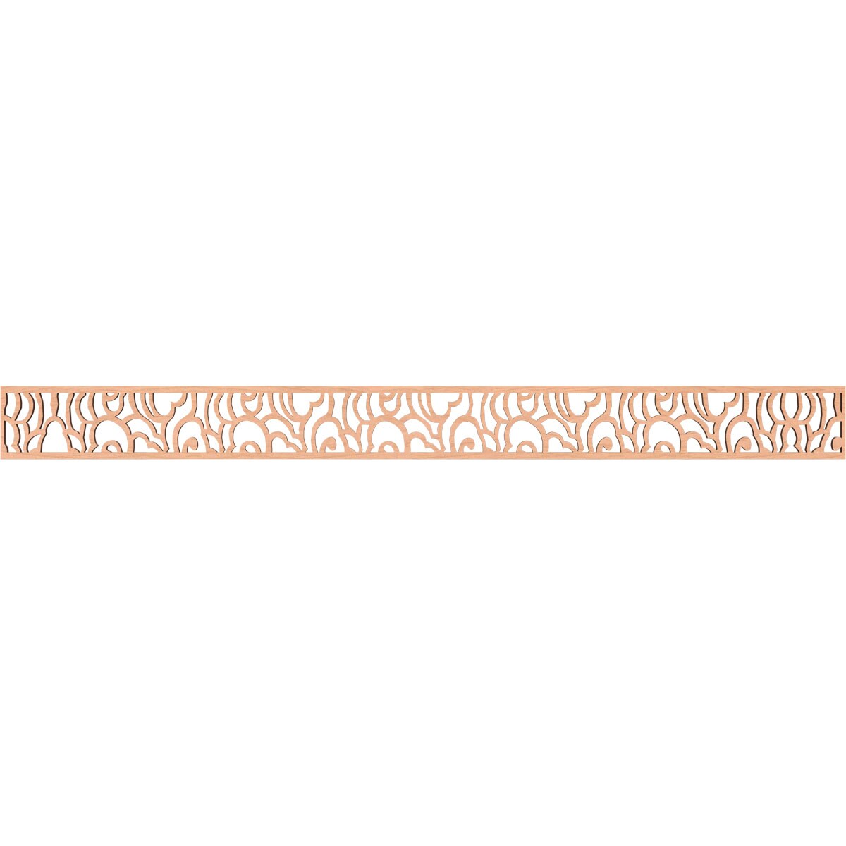 Ekena Millwork MLDA04X46SPFAL Springfield Fretwork Flat Trim 4-in x 3.87-ft Alder Brown Unfinished 2155756 Pierced Wall Panel Moulding