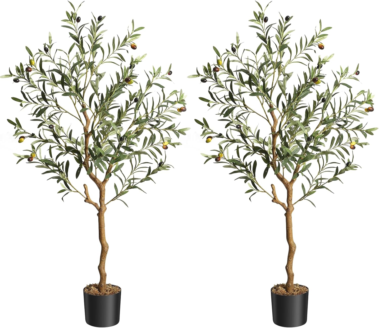 Der Rose Artificial Olive Tree 4.25FT 51in Tall Faux Silk Olive Trees ...