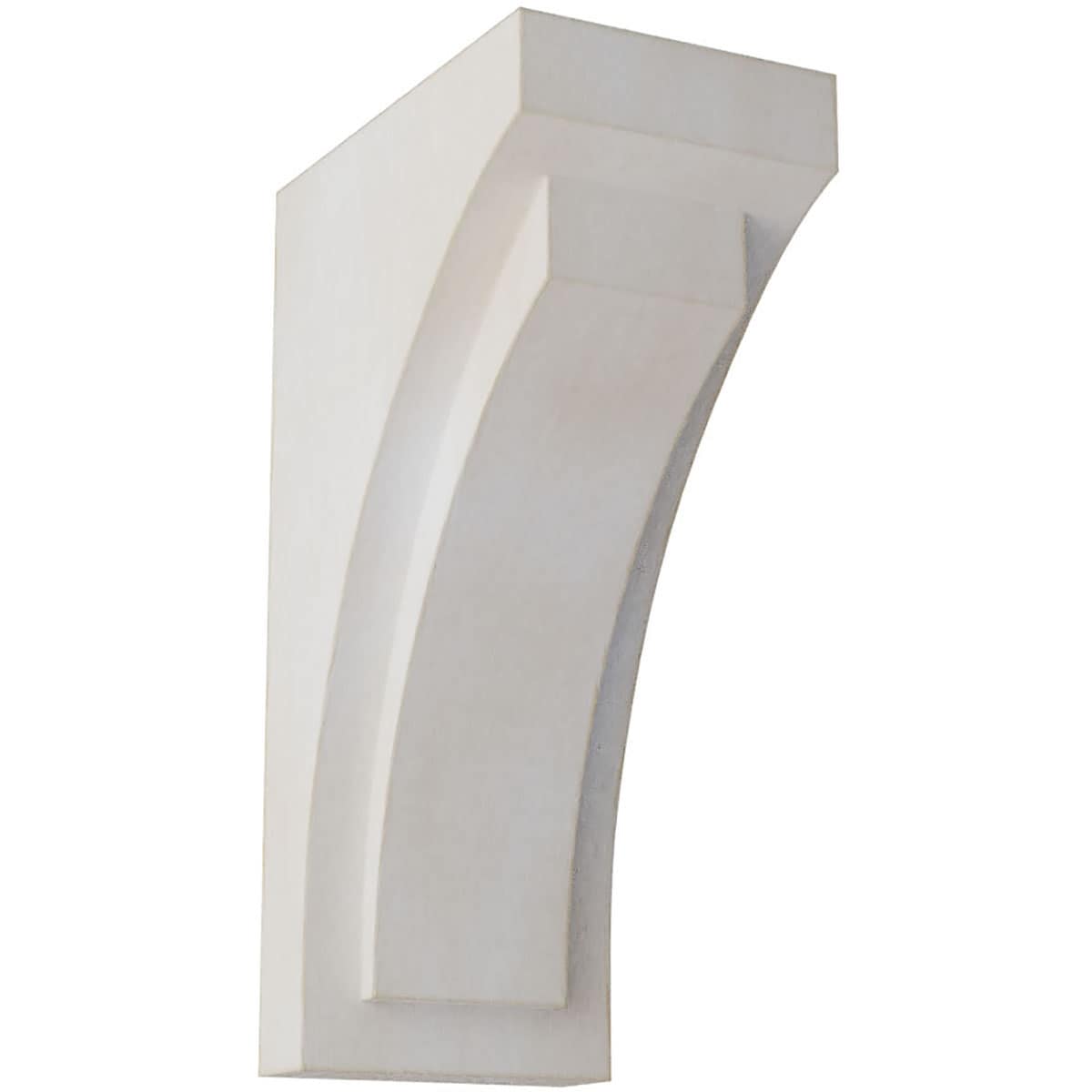 Chalk Dust White Vintage Rubberwood Corbel, 8" Height