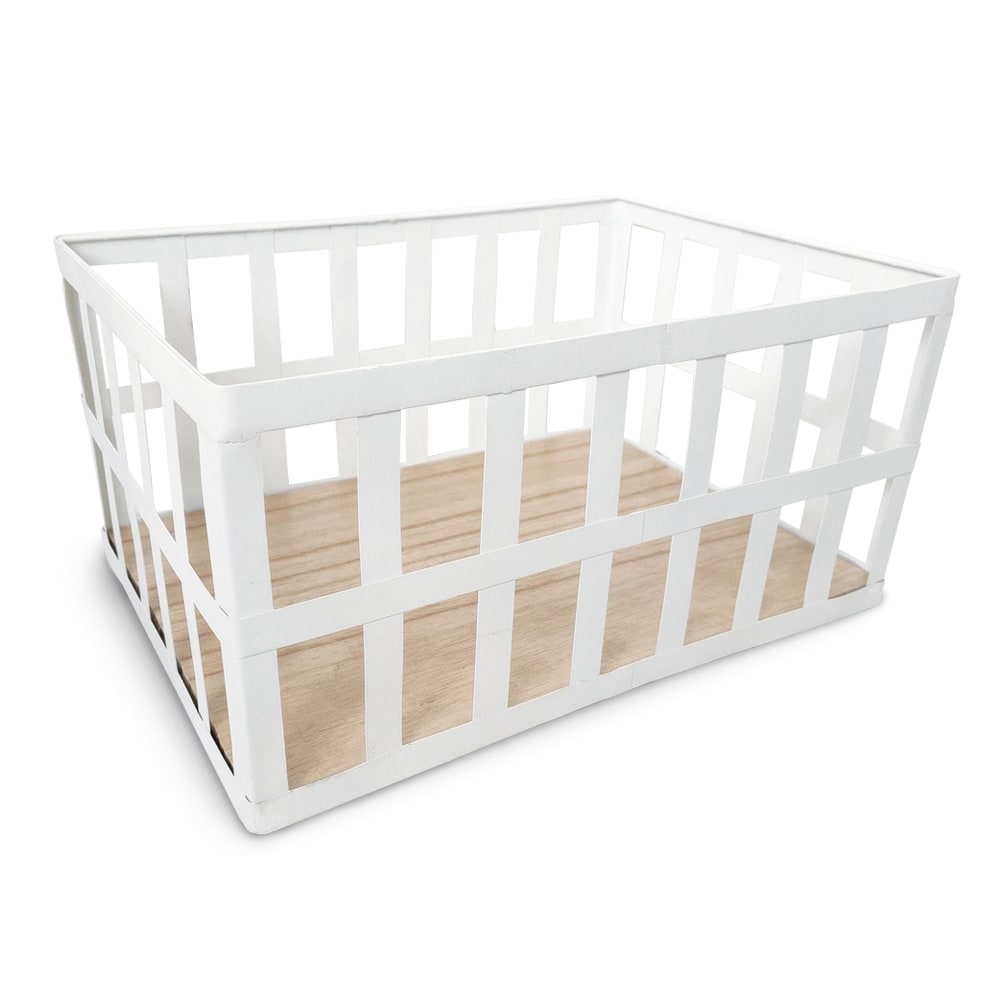 Case of 4 Our Large Stack Baskets White, 20 x 15-1/2 x 10 H | The Container Store