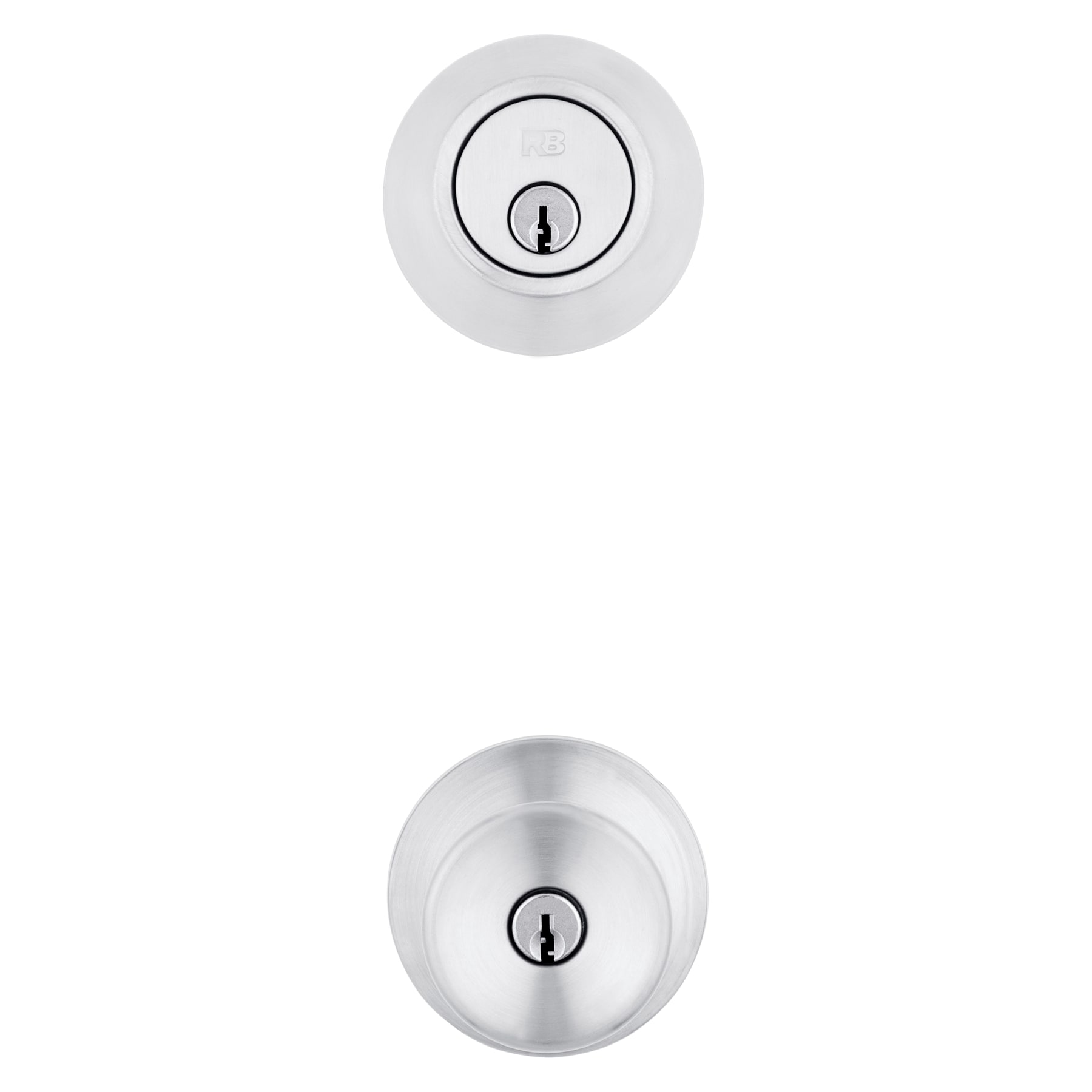 RELIABILT Gallo Stainless Steel Exterior Single-cylinder deadbolt Keyed  Entry Door Knob Combo Pack in the Door Knobs department at