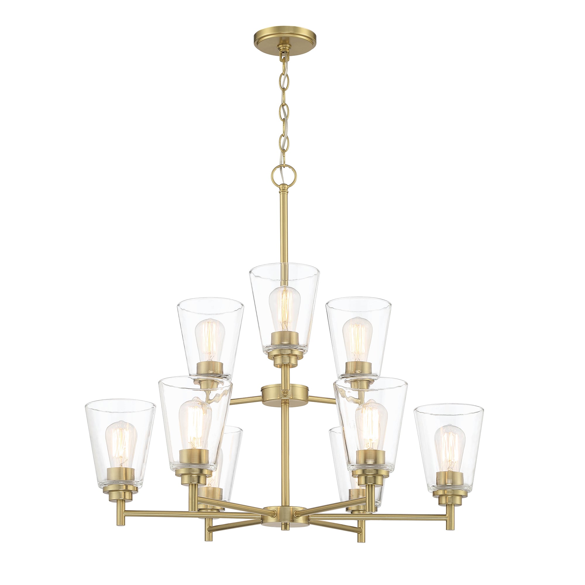 Westin 9-Light Chandelier with Clear Glass Shades