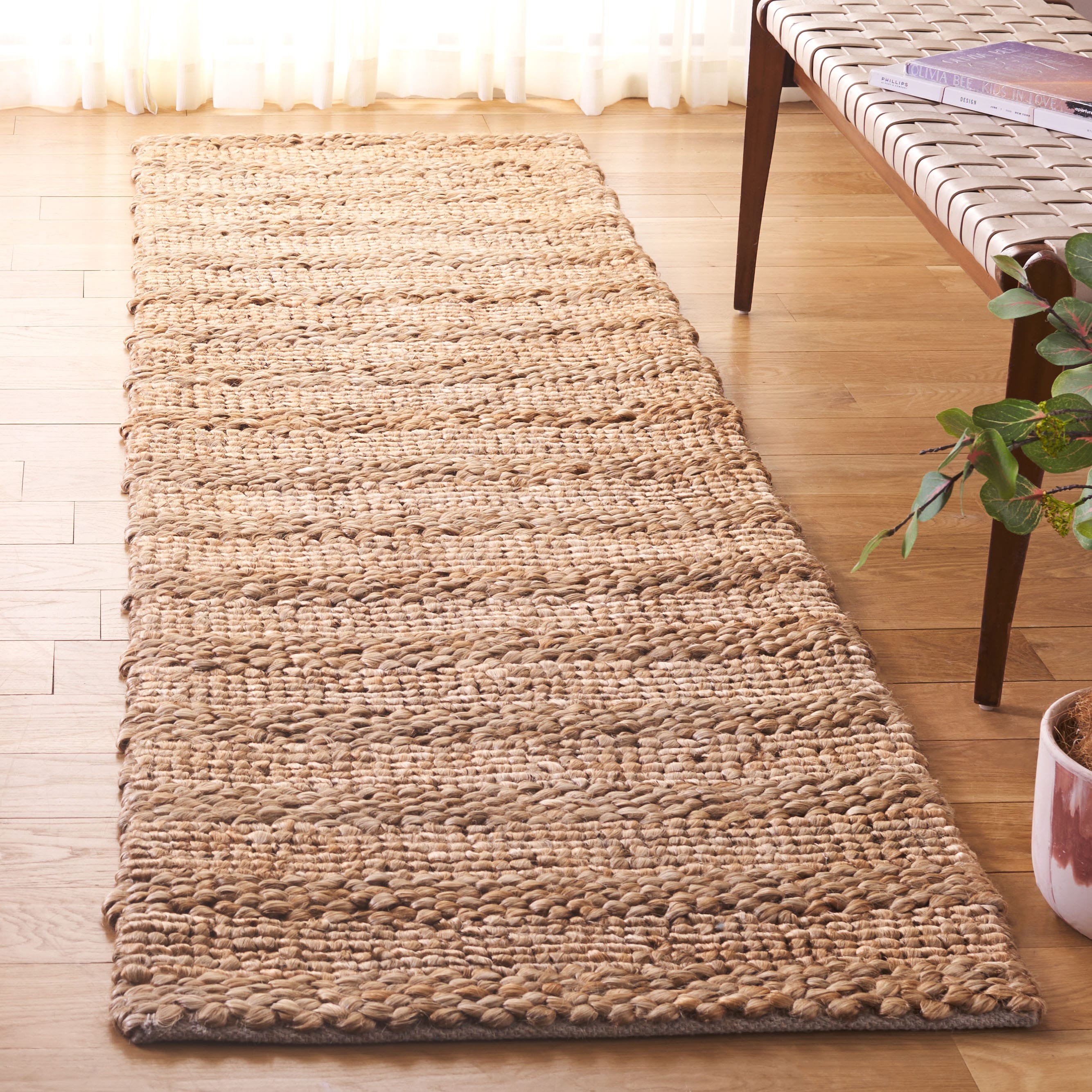 Natural Fiber 477A Natural 2 x 9 Rectangular Runner rug
