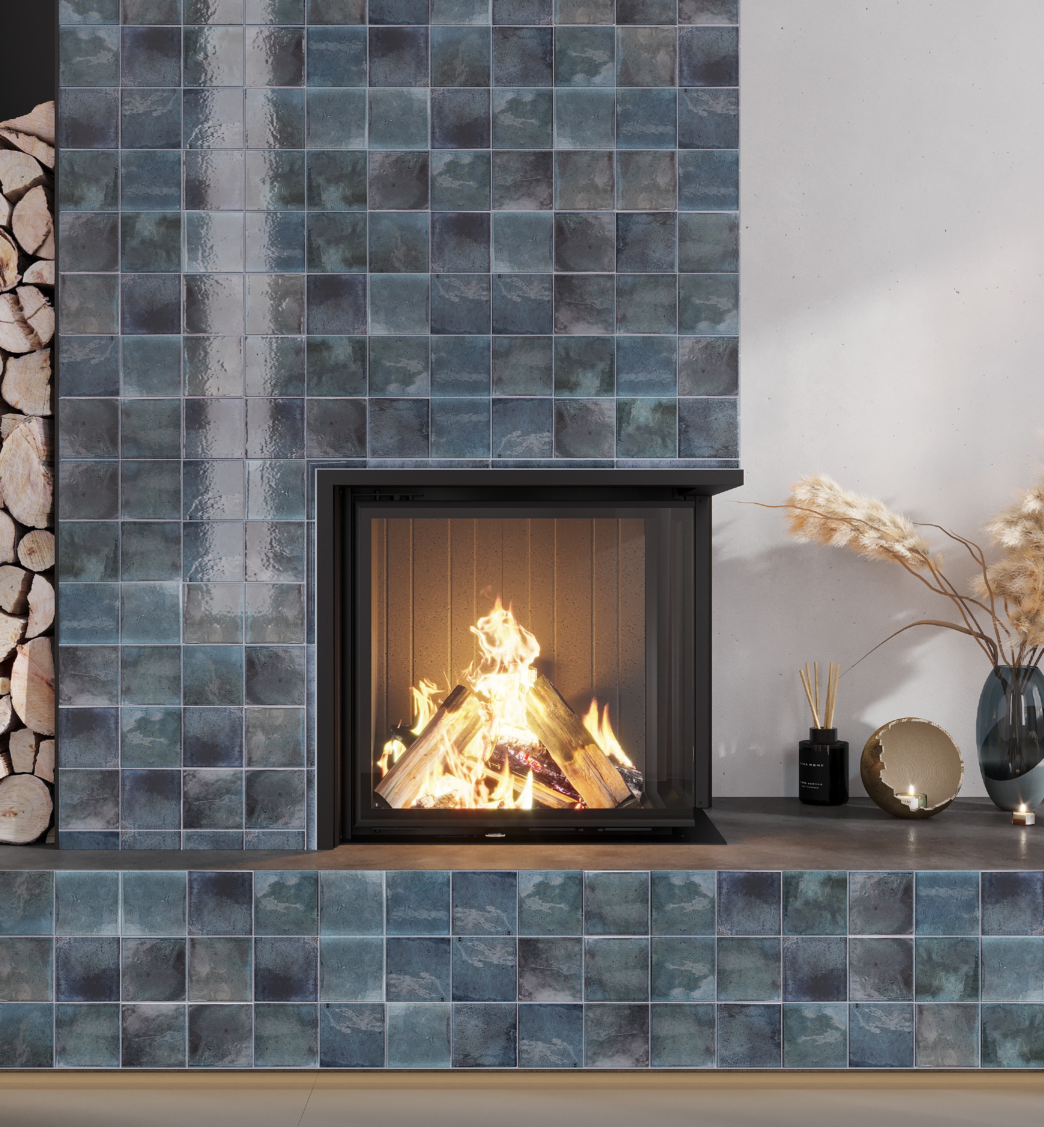 Apollo Tile MOD88BLUPENA Wall-Trim-Accent-Tile - View #4