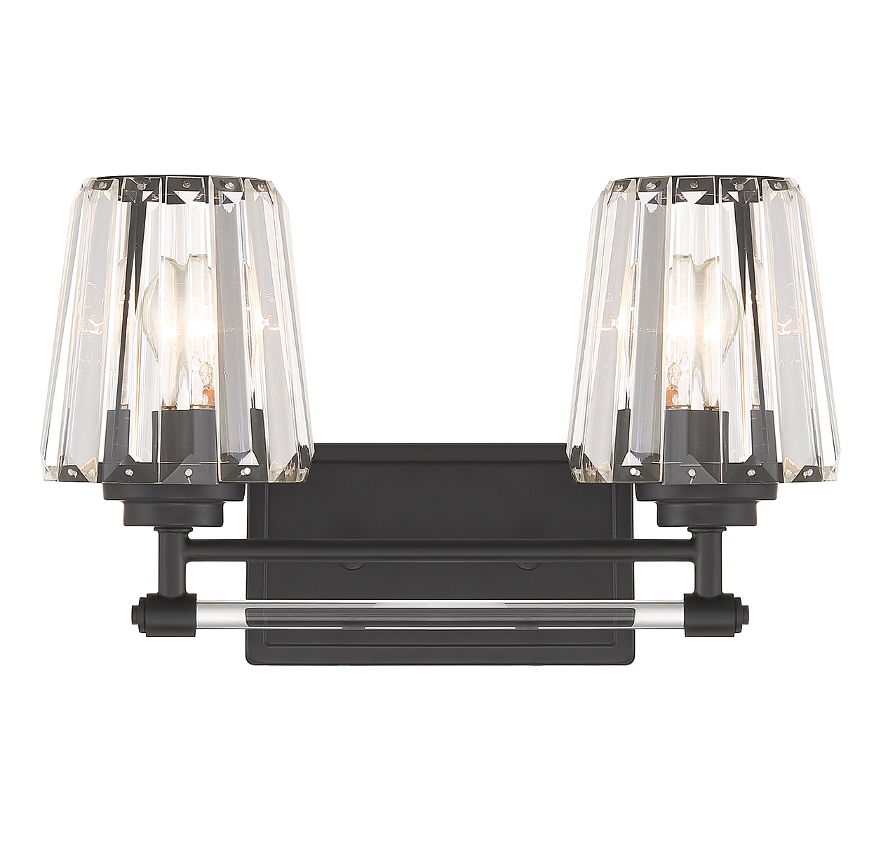 Savoy House Essentials 8-6001-2-BK Garnet 16-in 2 -Light Matte Black Vintage Vanity light