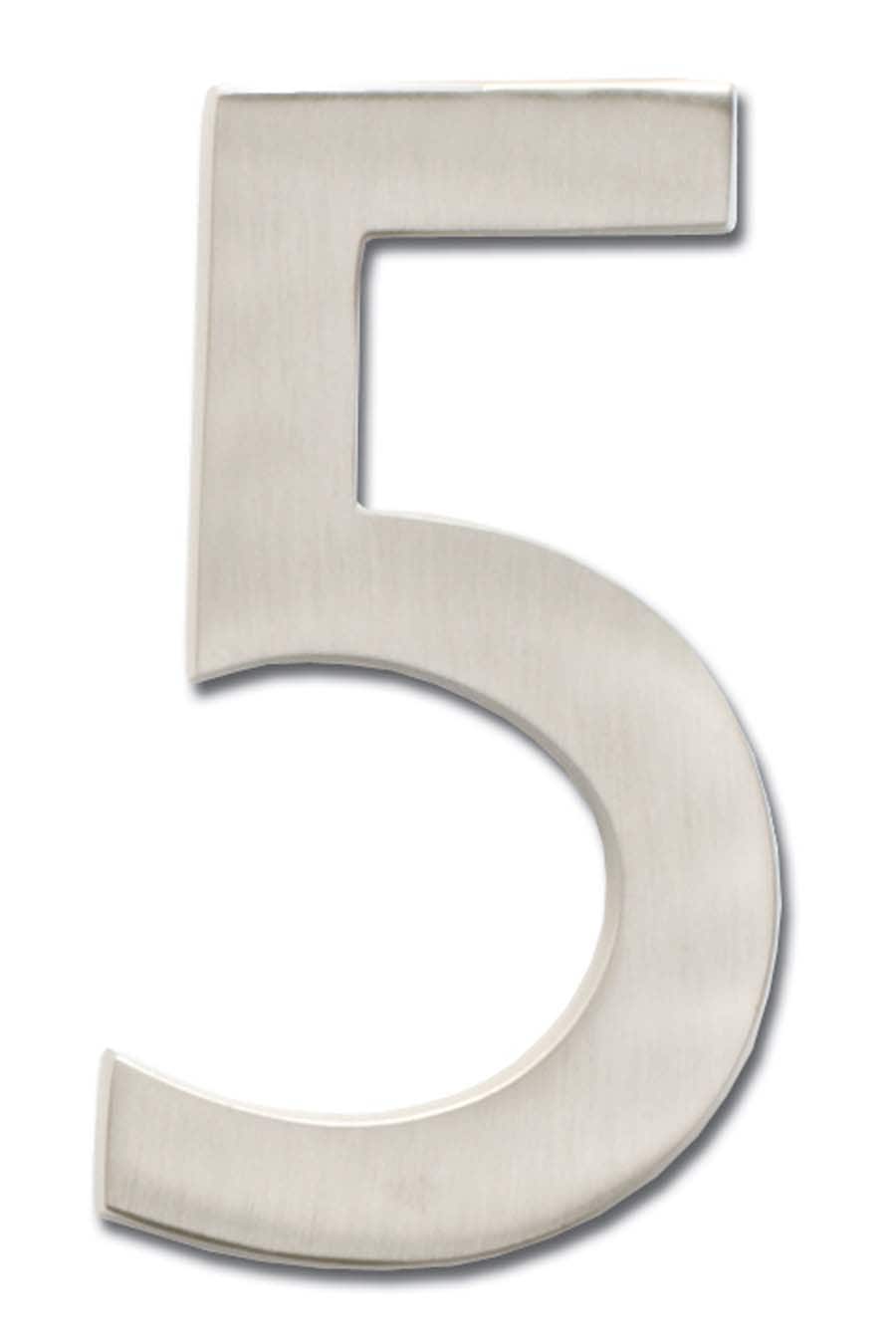 Architectural Mailboxes 3585SN-5 5-in Satin Nickel Number 5