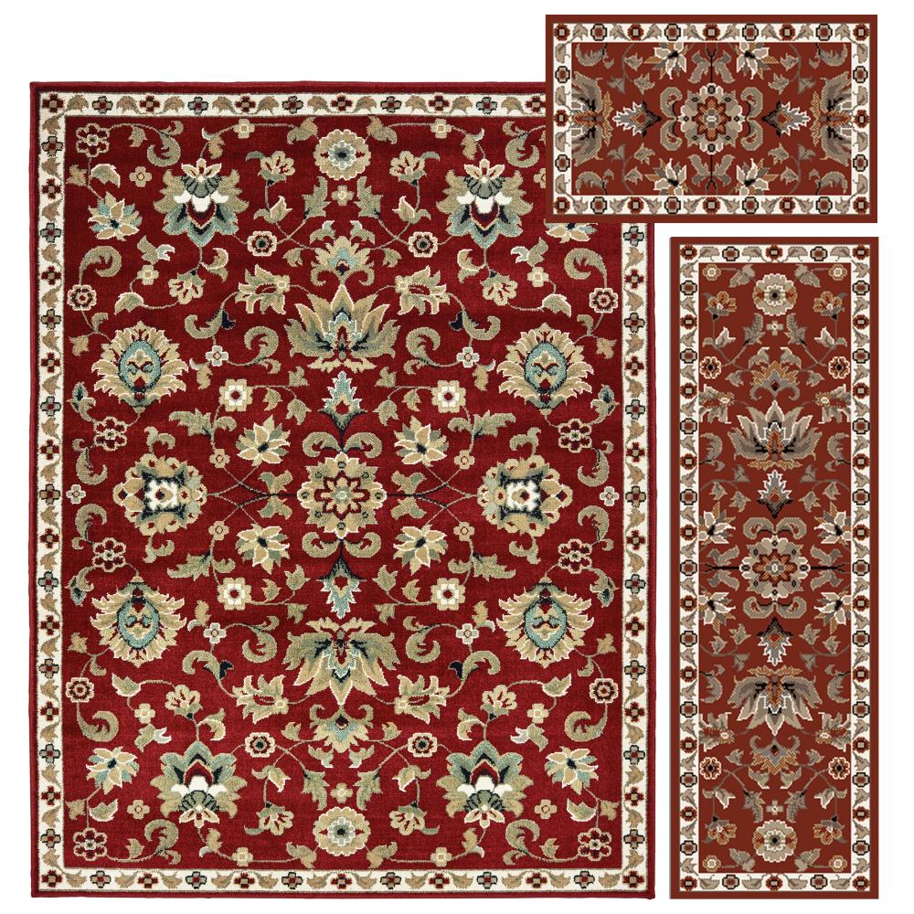 Oriental Weavers of America Cadena 5 X 7 (ft) Red Indoor Floral ...