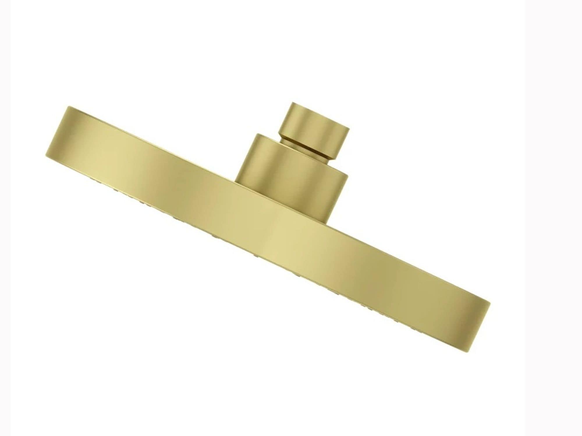 Pfister brushed gold 7 in round fixed shower head 1 8 gpm 6 8 lpm in