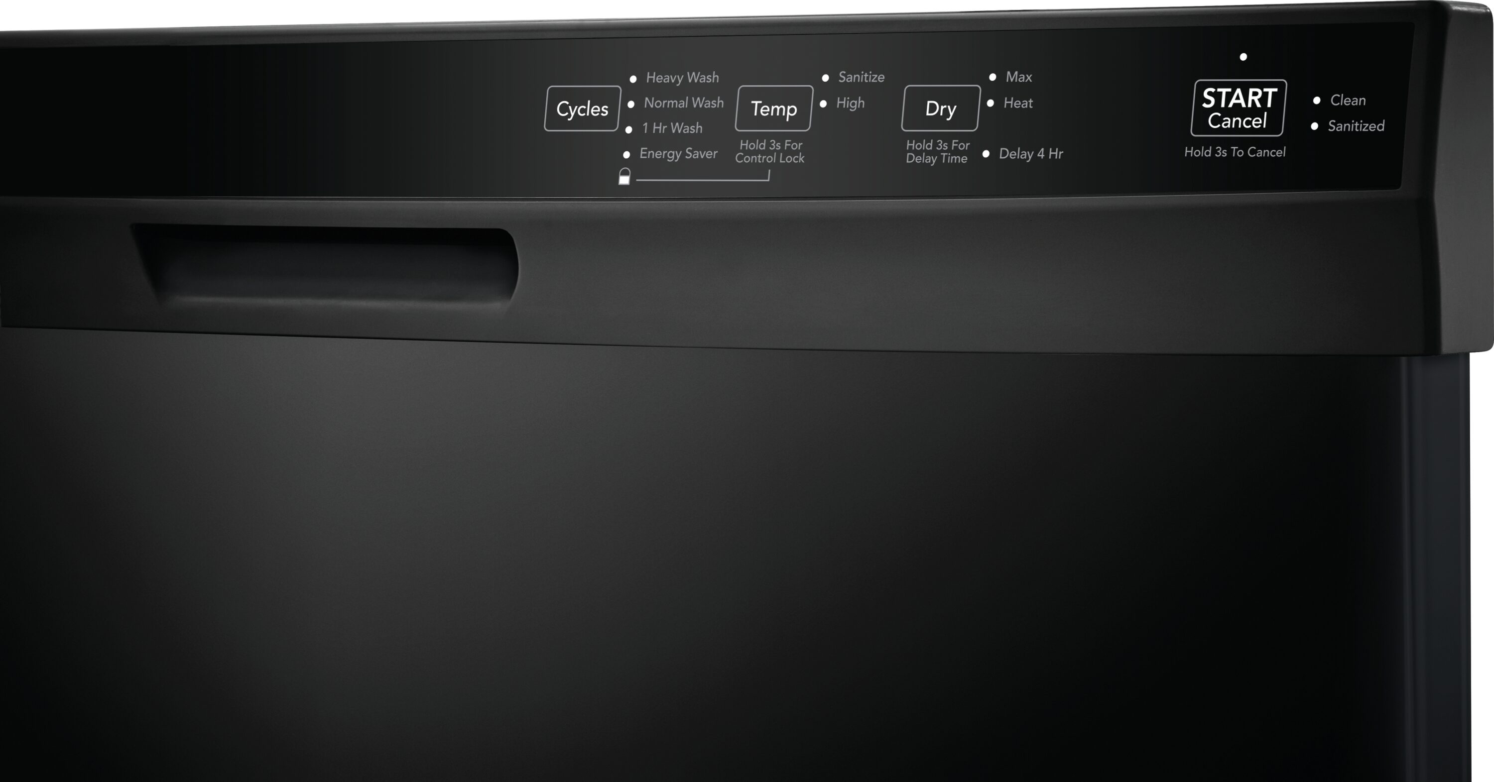 Frigidaire Fully Visible 24-in Built-In Dishwasher (Black), 54-dBA at