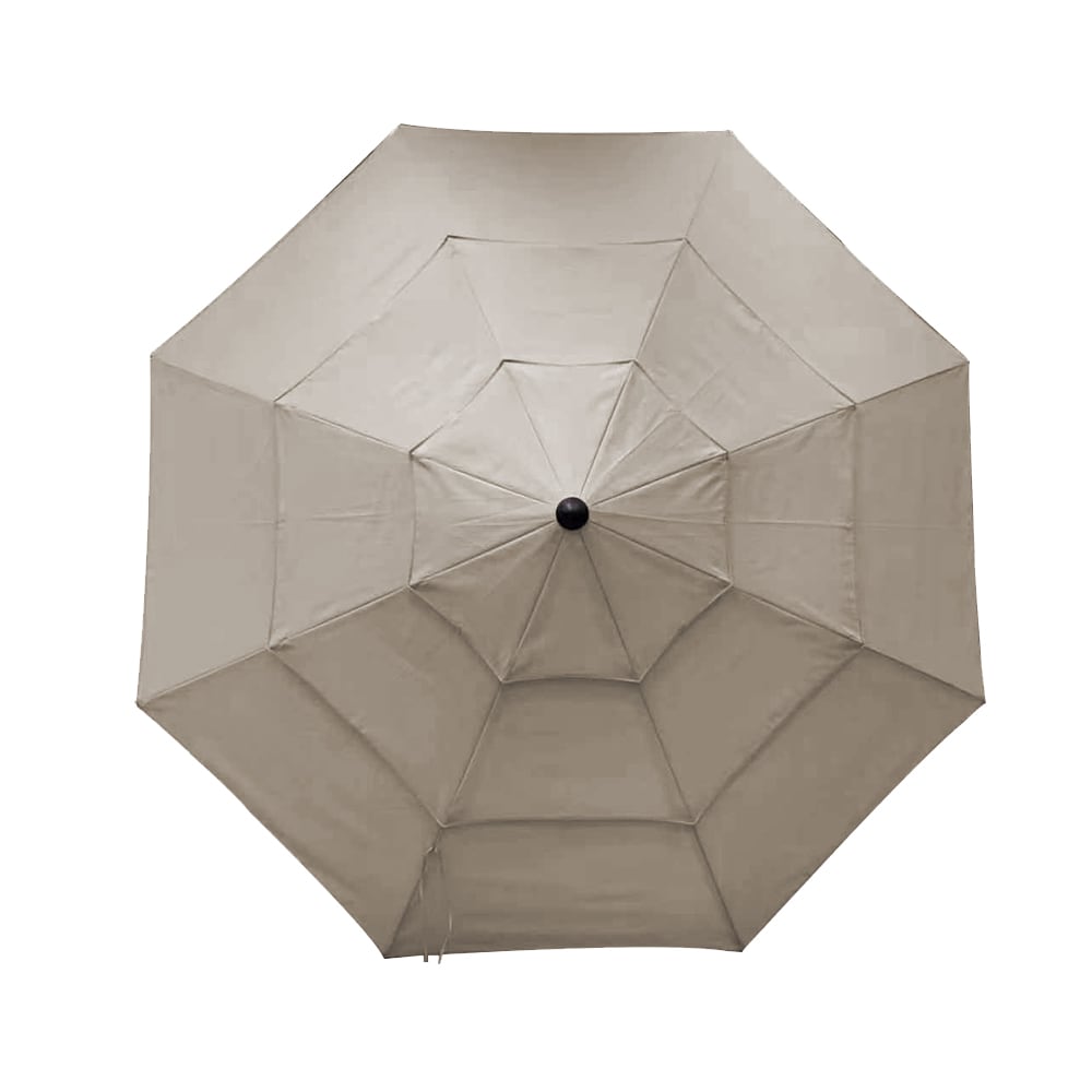 SimplyShade 11-ft Greige Auto-tilt Market Patio Umbrella in the 