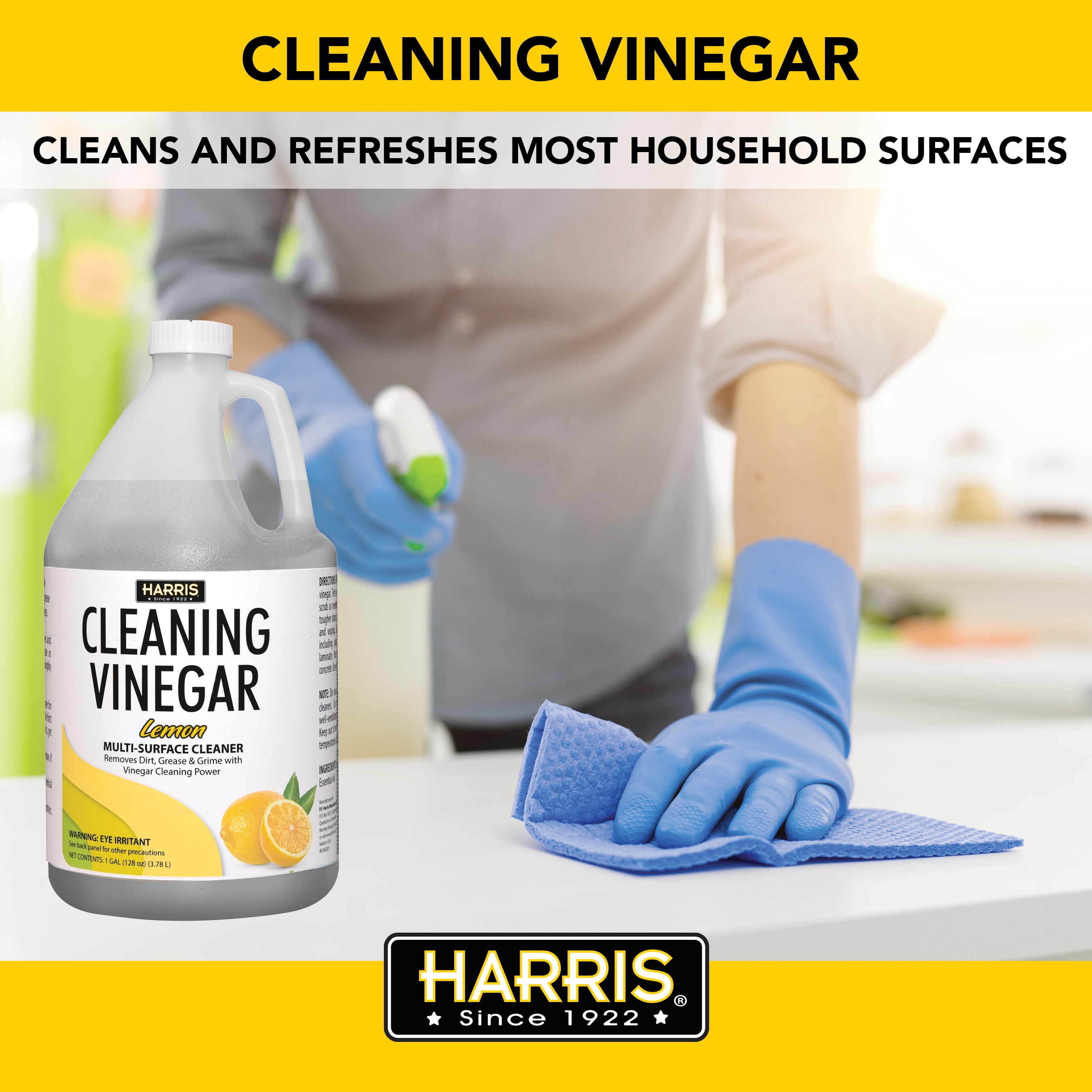 Harris Cleaning Vinegar 128-fl oz Lemon Liquid All-Purpose Cleaner in the  All-Purpose Cleaners department at