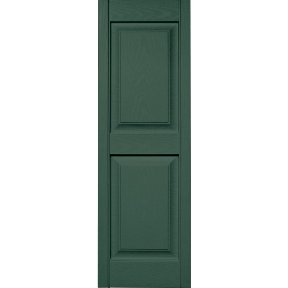 Vantage V4731447122 14.938-in W x 46.75-in H Forest Green Raised panel No batten Exterior Shutters ( 2 -Pack )