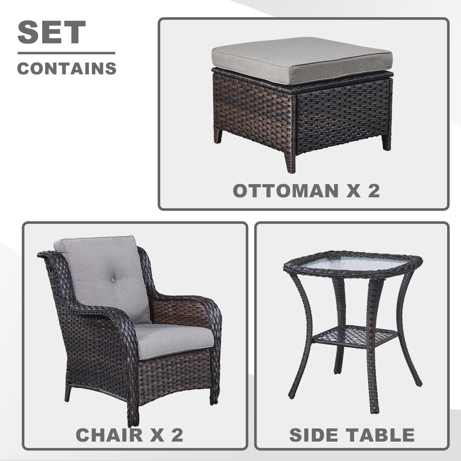Rilyson FS006025014-3 Patio-Conversation-Sets - View #3