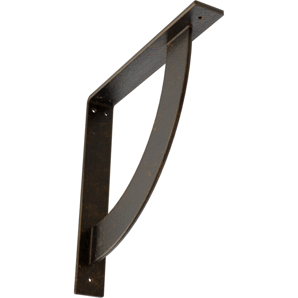 Ekena Millwork BKTM02X14X14BUABS Bulwark 14-in x 2-in x 14-in Antique brass Steel Mounting bracket