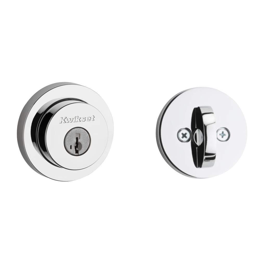 Kwikset Signature Series Signature Series Milan Polished Chrome Single  Cylinder Deadbolt with SmartKey in the Deadbolts department at