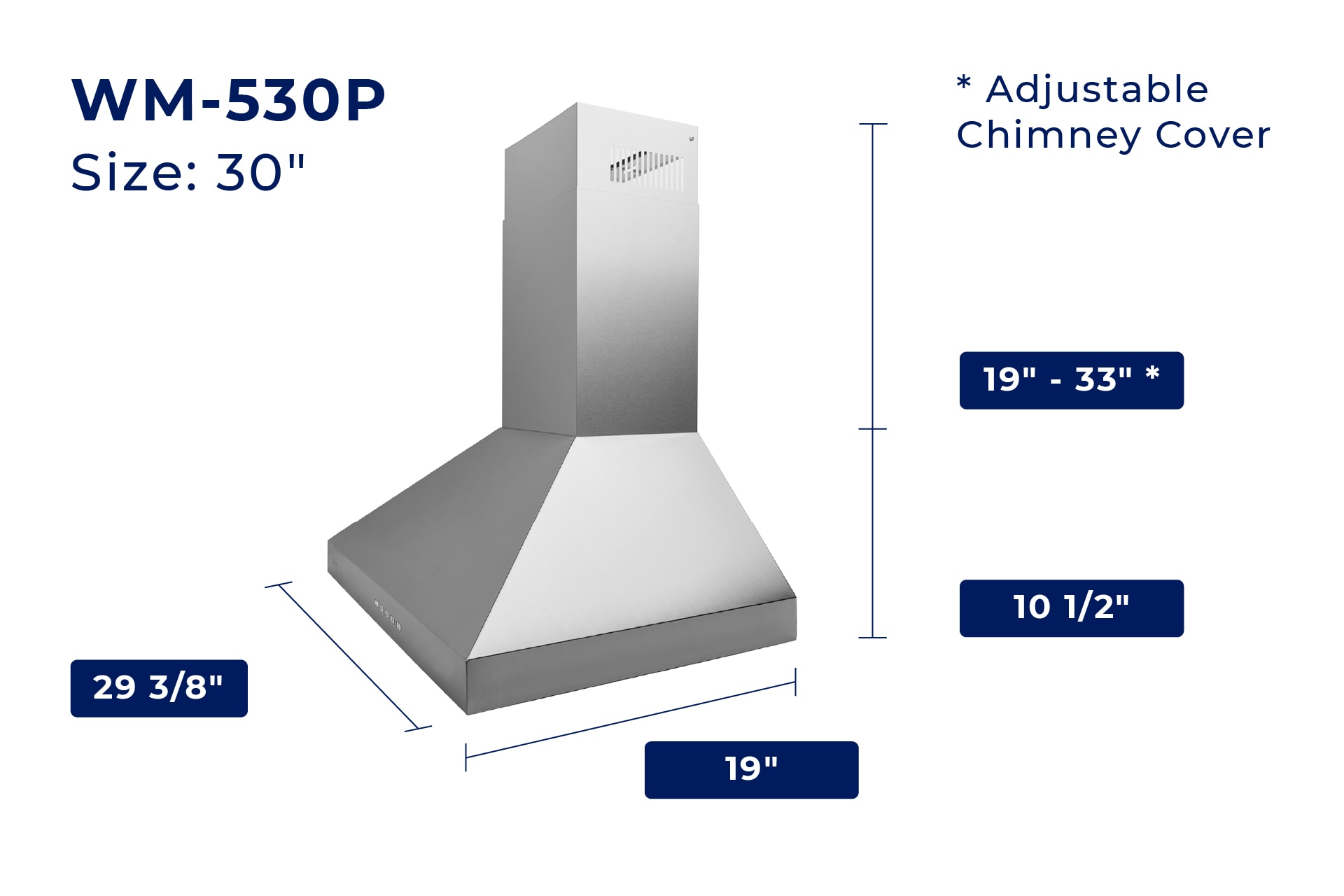 Hauslane WM-530WHT-30P Wall-Mounted-Range-Hoods - View #10