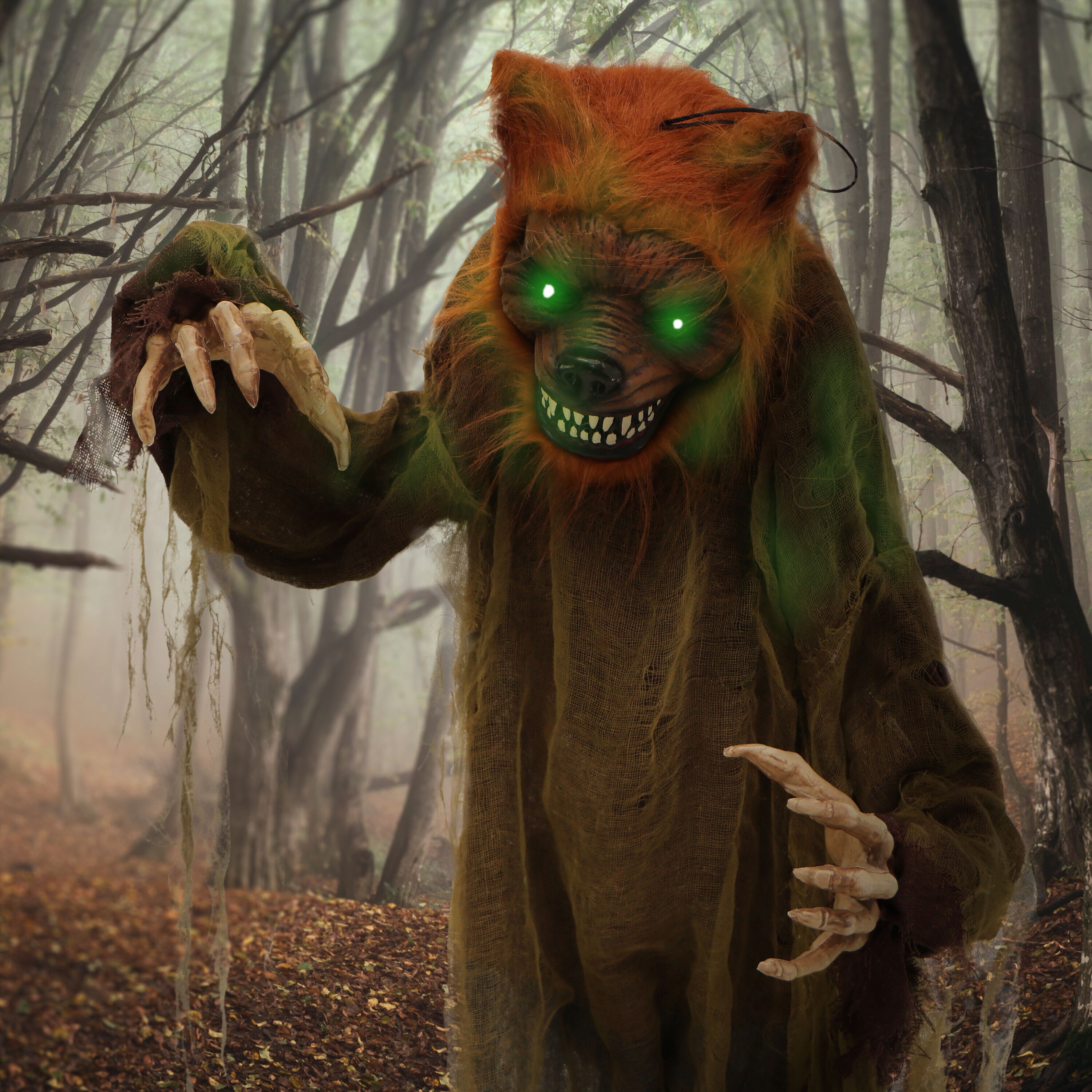 Haunted Hill Farm HHWOLF-3FLSA Outdoor-Halloween-Decor - View #3