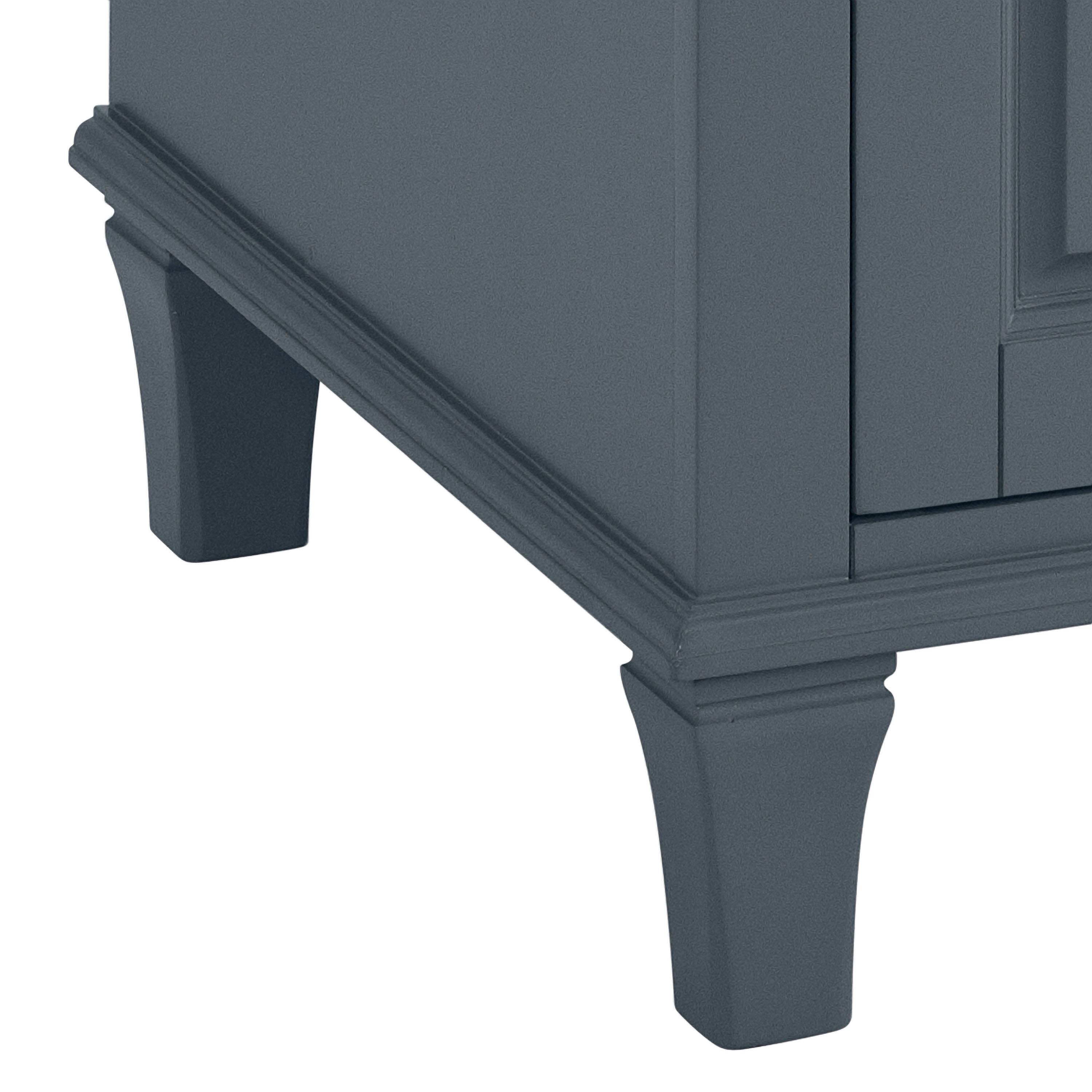 allen + roth Brookview 30-in Slate Blue Undermount Single Sink Bathroom  Vanity with Carrara Engineered Marble Top at