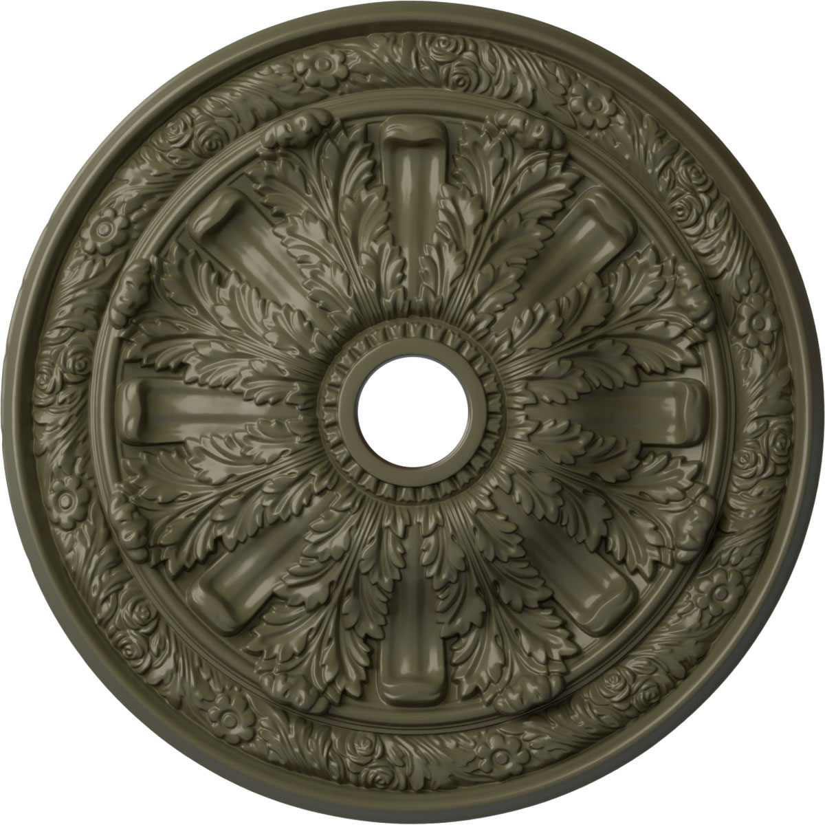 Ekena Millwork CM30FLPTF Flagstone 30-in W x 30-in L Painted Turtle Polyurethane Whole Ceiling Medallion