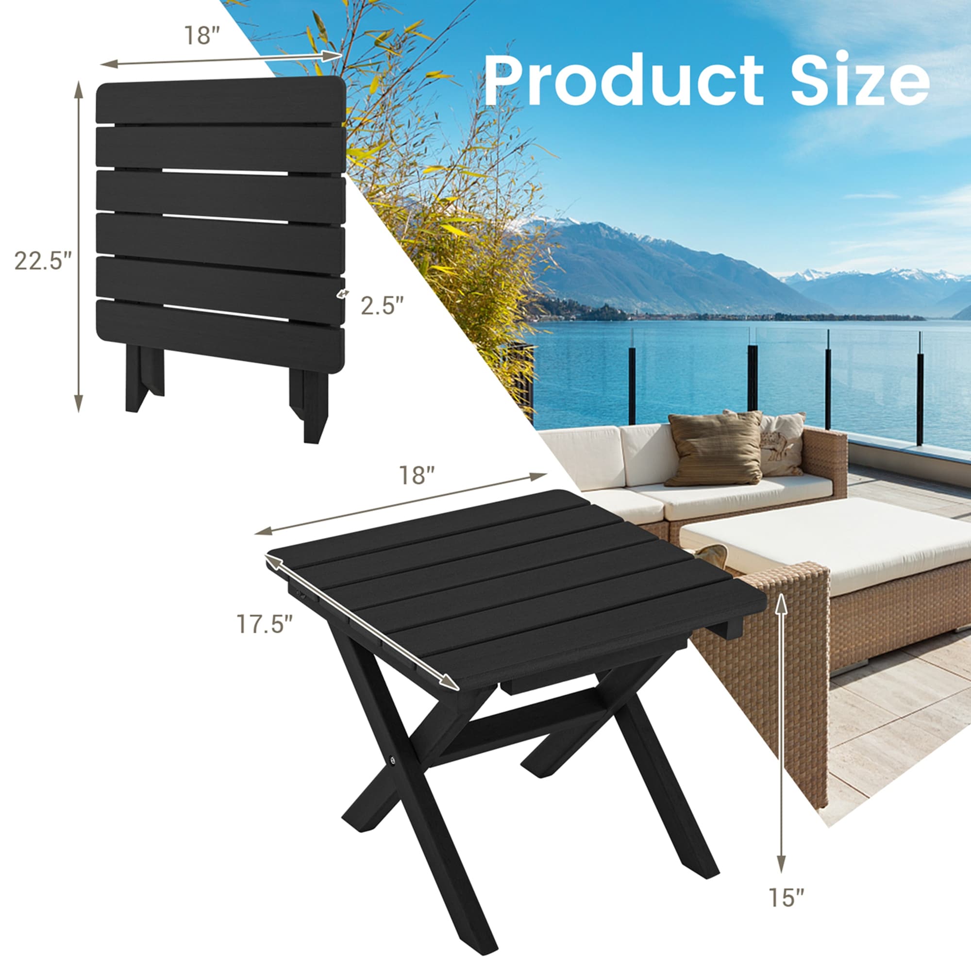 Costway NP11200DK Patio-Tables - View #2