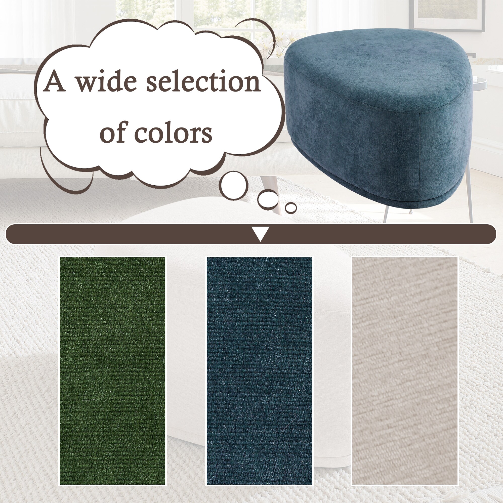 Dreamsidea Triangle Ottoman Foot Stool Coffee Table for Living Room ...