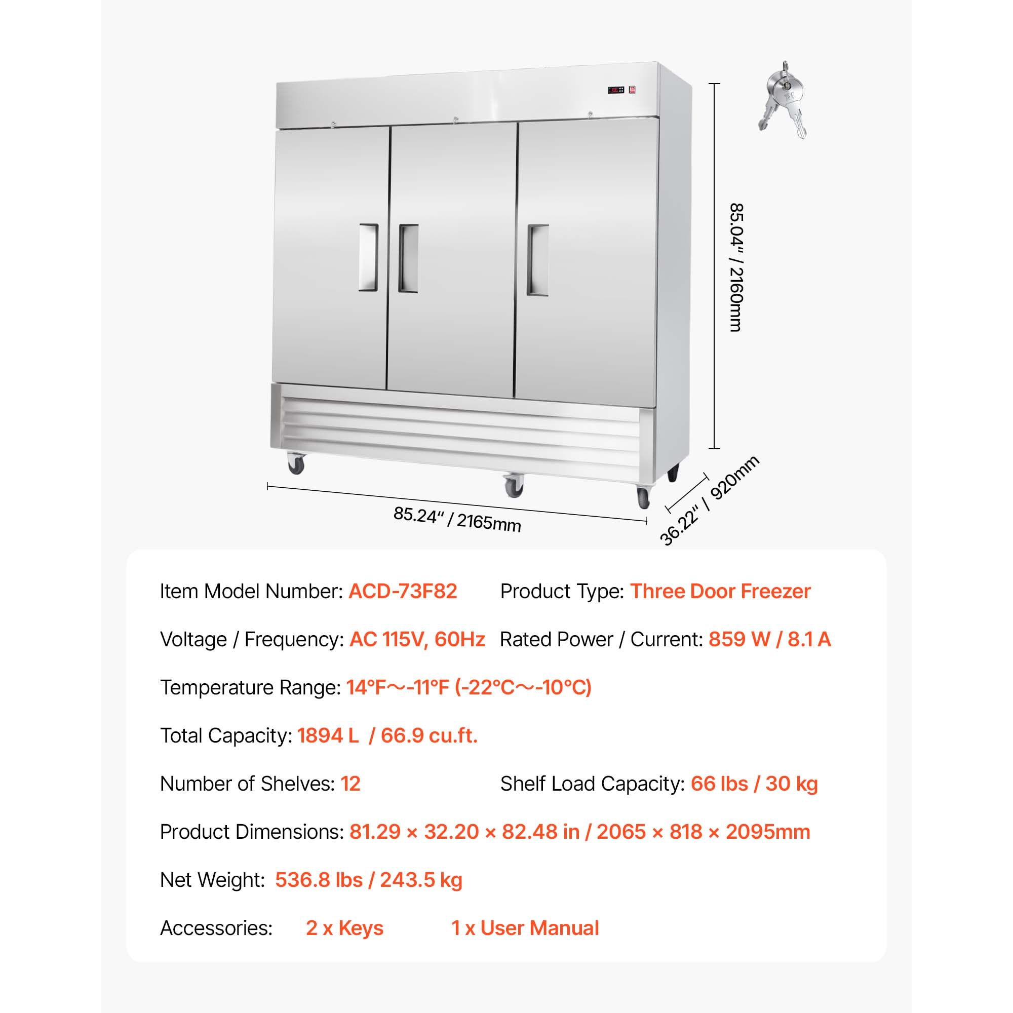 VEVOR SCLSSYLJDSML14802V1 Commercial-Refrigerators - View #7