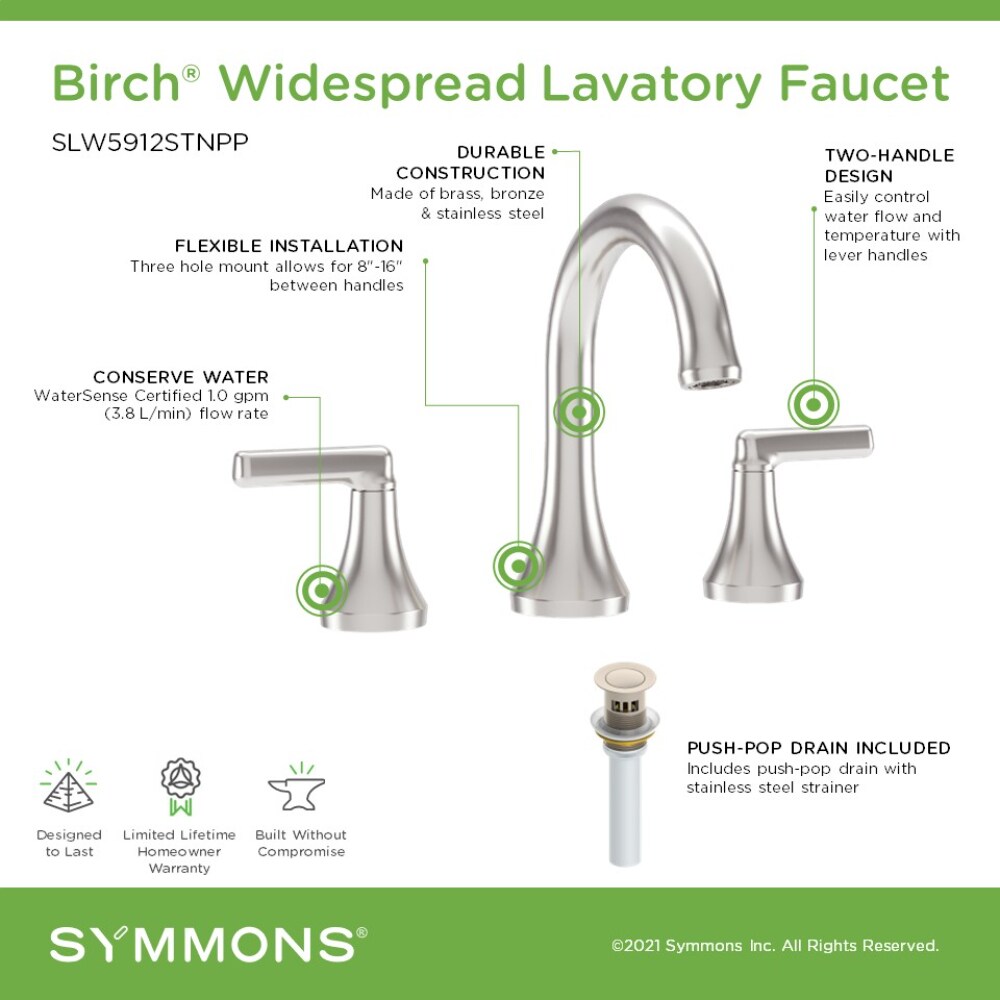 Symmons SLW5912STNPP Lavatory-Faucets - View #4