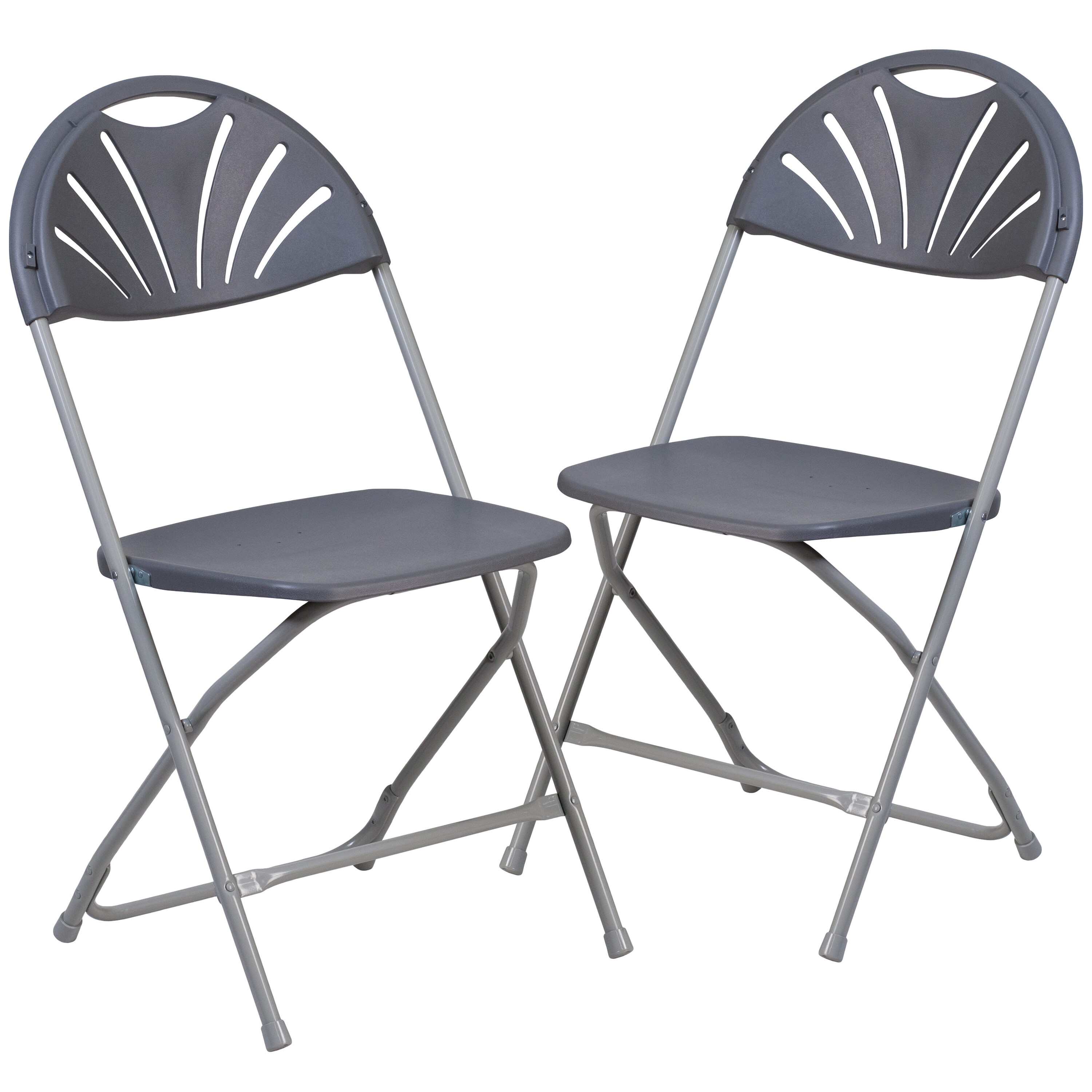 Flash Furniture 889142652403 2 -Pack Charcoal Commercial/Residential Standard Folding Chair with Solid Seat ( Indoor )