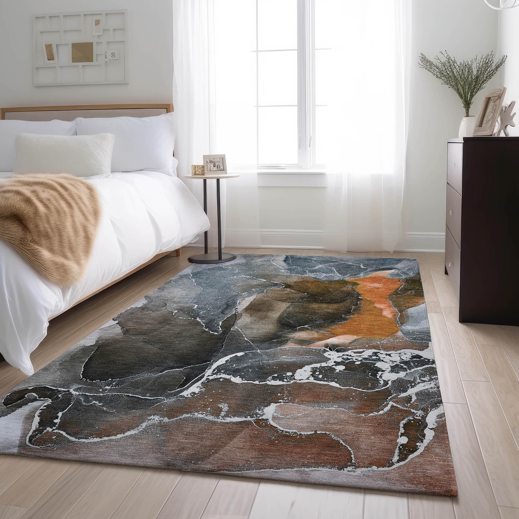 Addison Rugs AMF543TE8X10 Mayfield AMF543TE 8 x 10 (ft) Loomed Polyester Teal Rectangular Indoor Geometric Machine washable Area rug