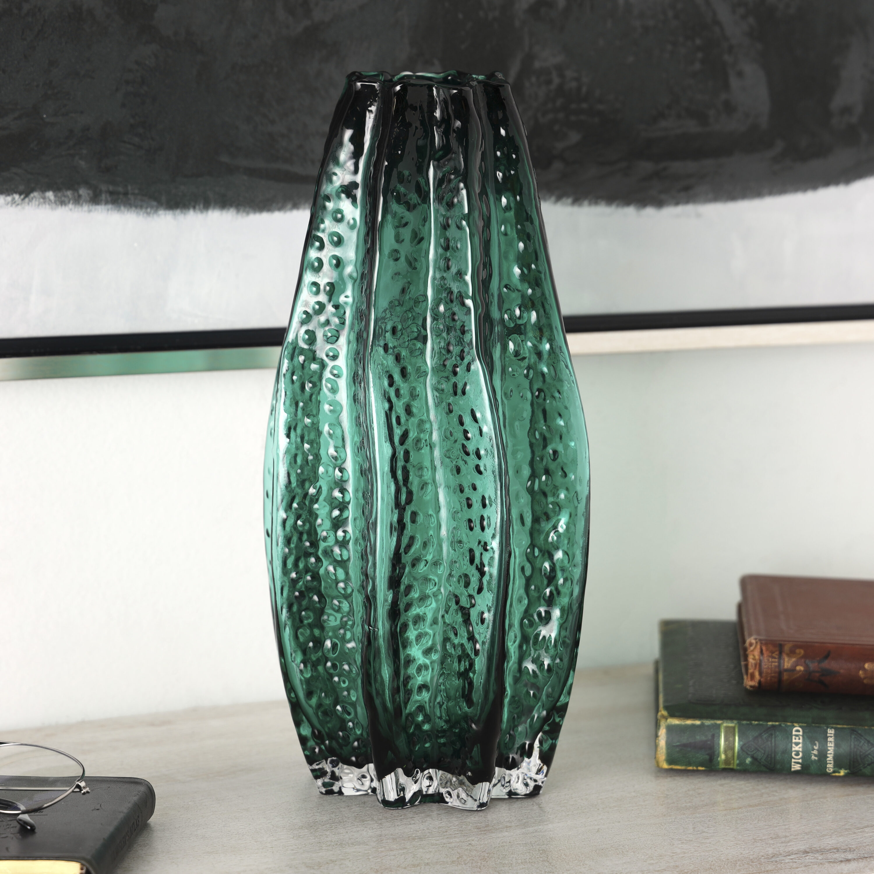 Grayson Lane 821513 Green Glass Coastal Vase
