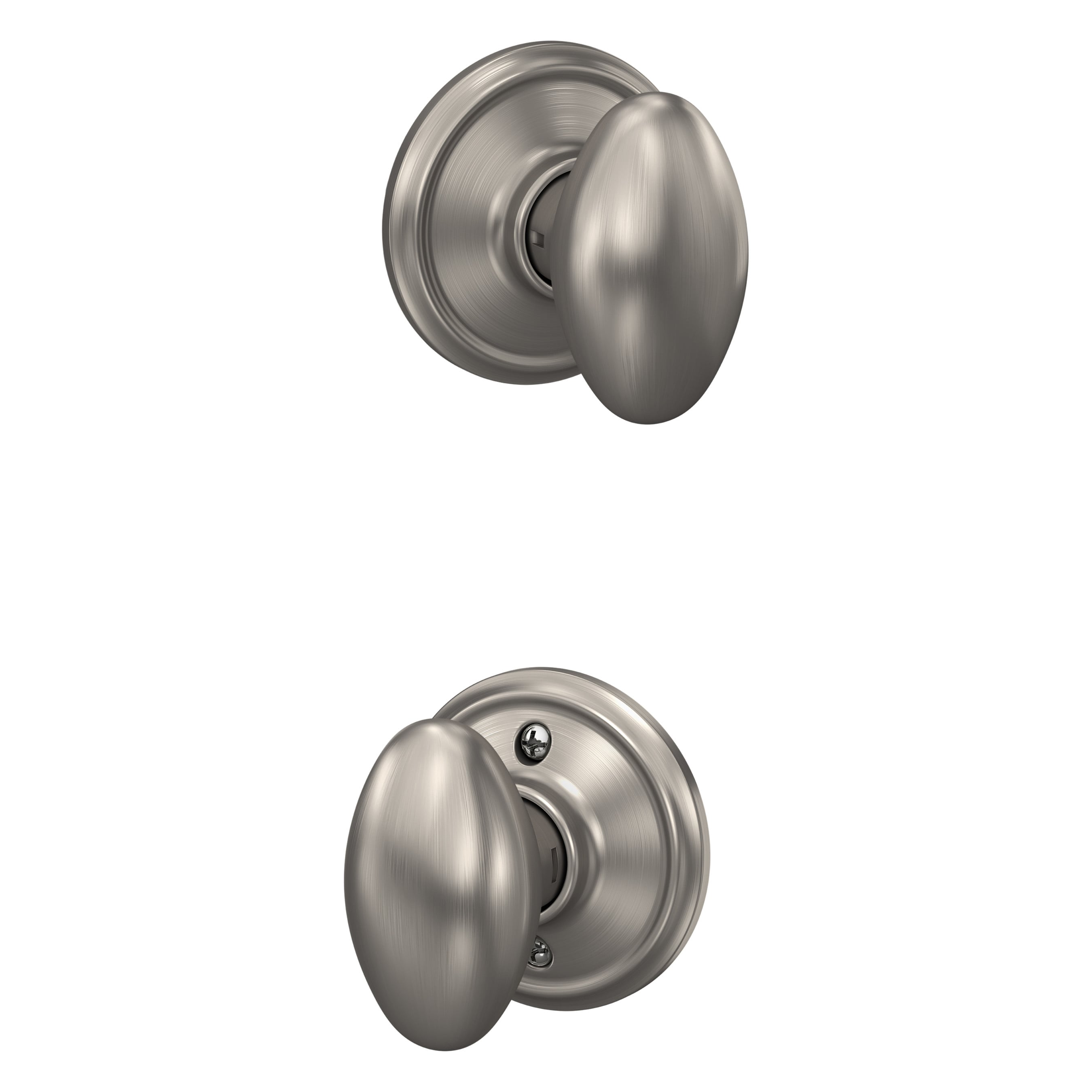 Schlage F10 V SIE 619 Siena Satin Nickel Interior Hall/Closet Passage door knob Single pack