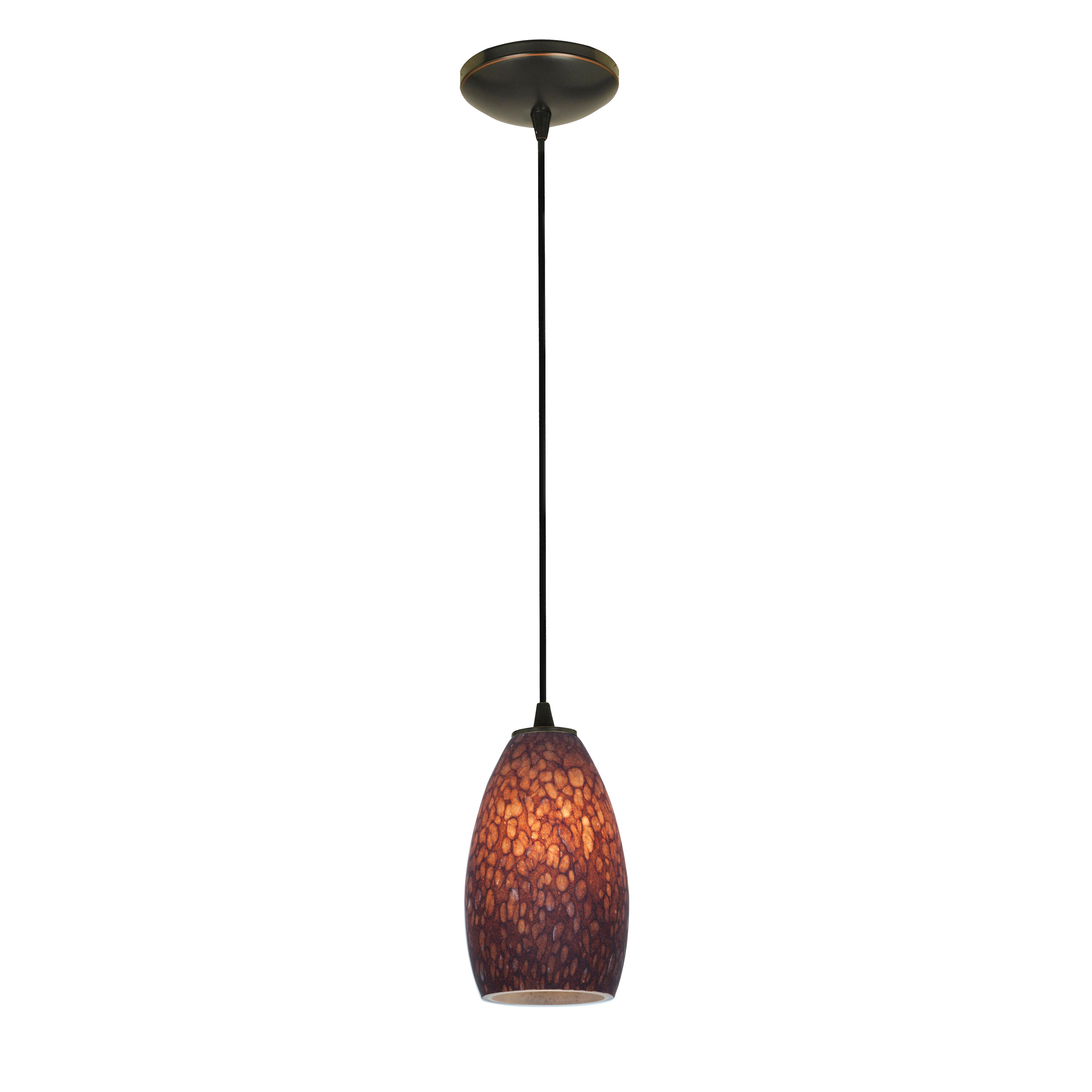 Access Lighting 28012-1C-ORB/BRST Champagne Oil Rubbed Bronze Modern/contemporary Geometric Mini Hanging Pendant light