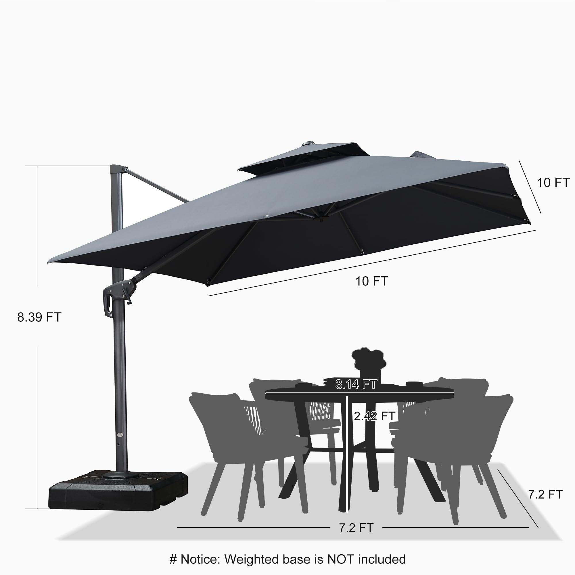 PURPLE LEAF LS04DHS10-GY Umbrellas-2 - View #8