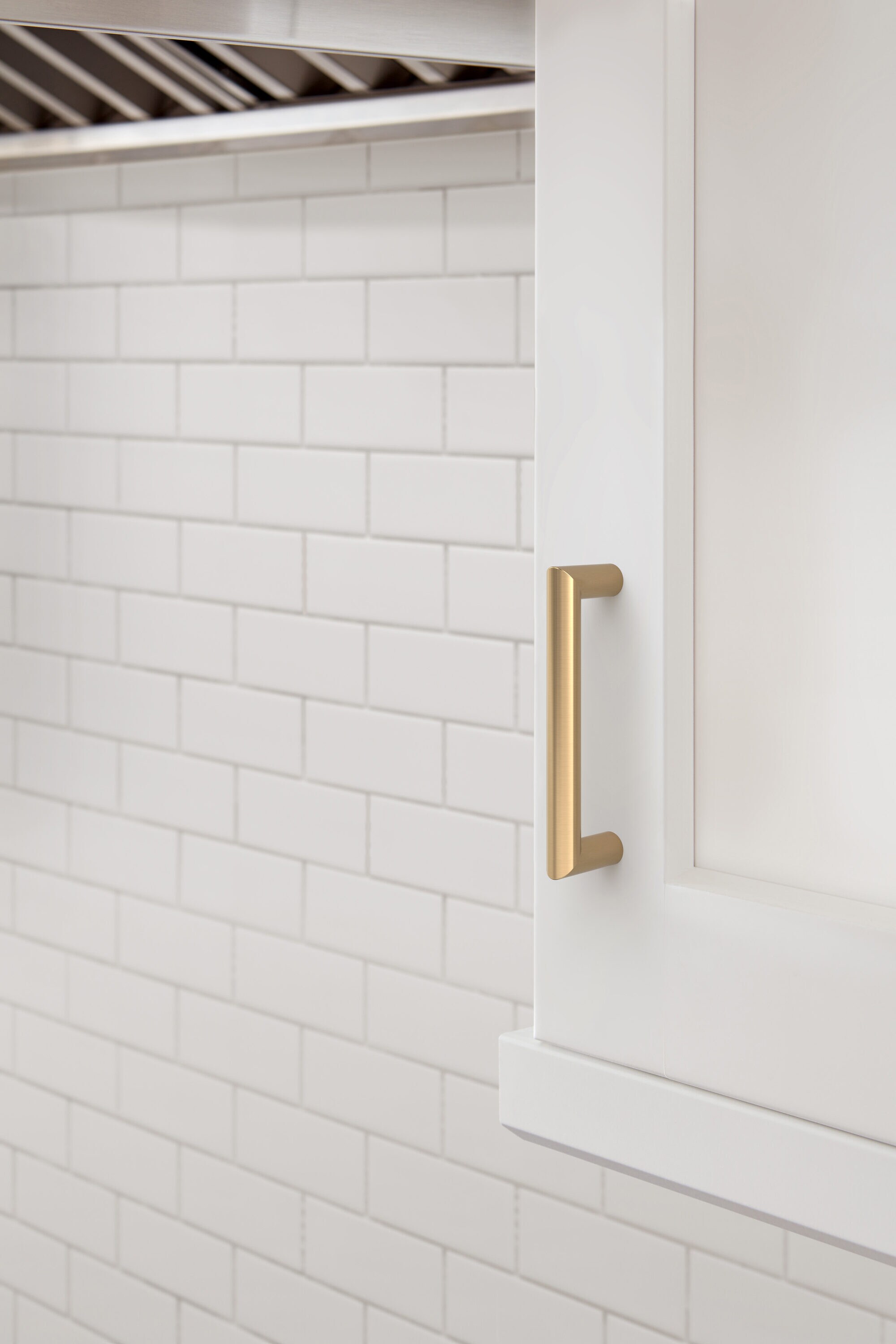 Champagne Bronze 3-3/4 inch Modern Bar Cabinet Pull