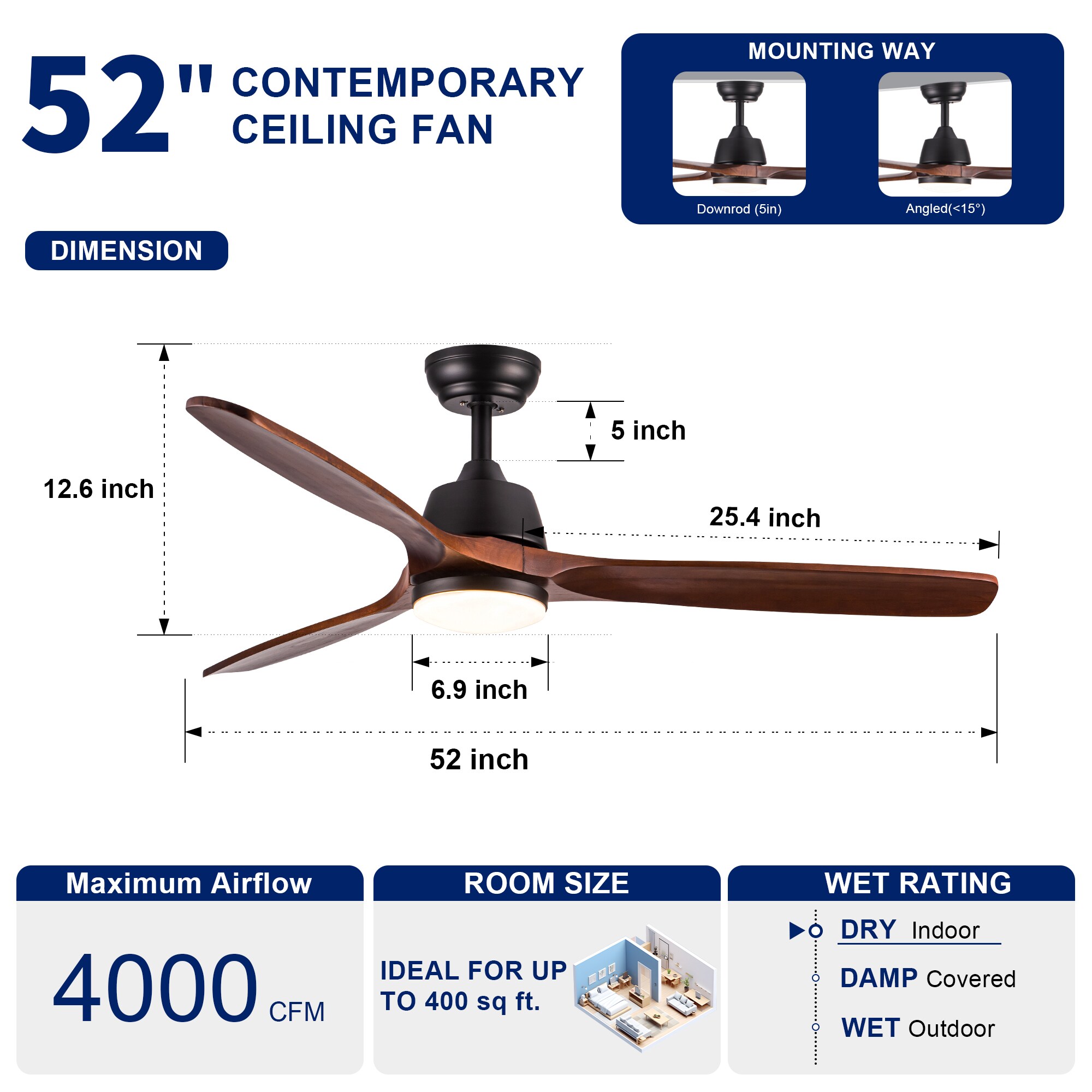 YUHAO LSDC1110BKM522 Ceiling-Fans - View #5