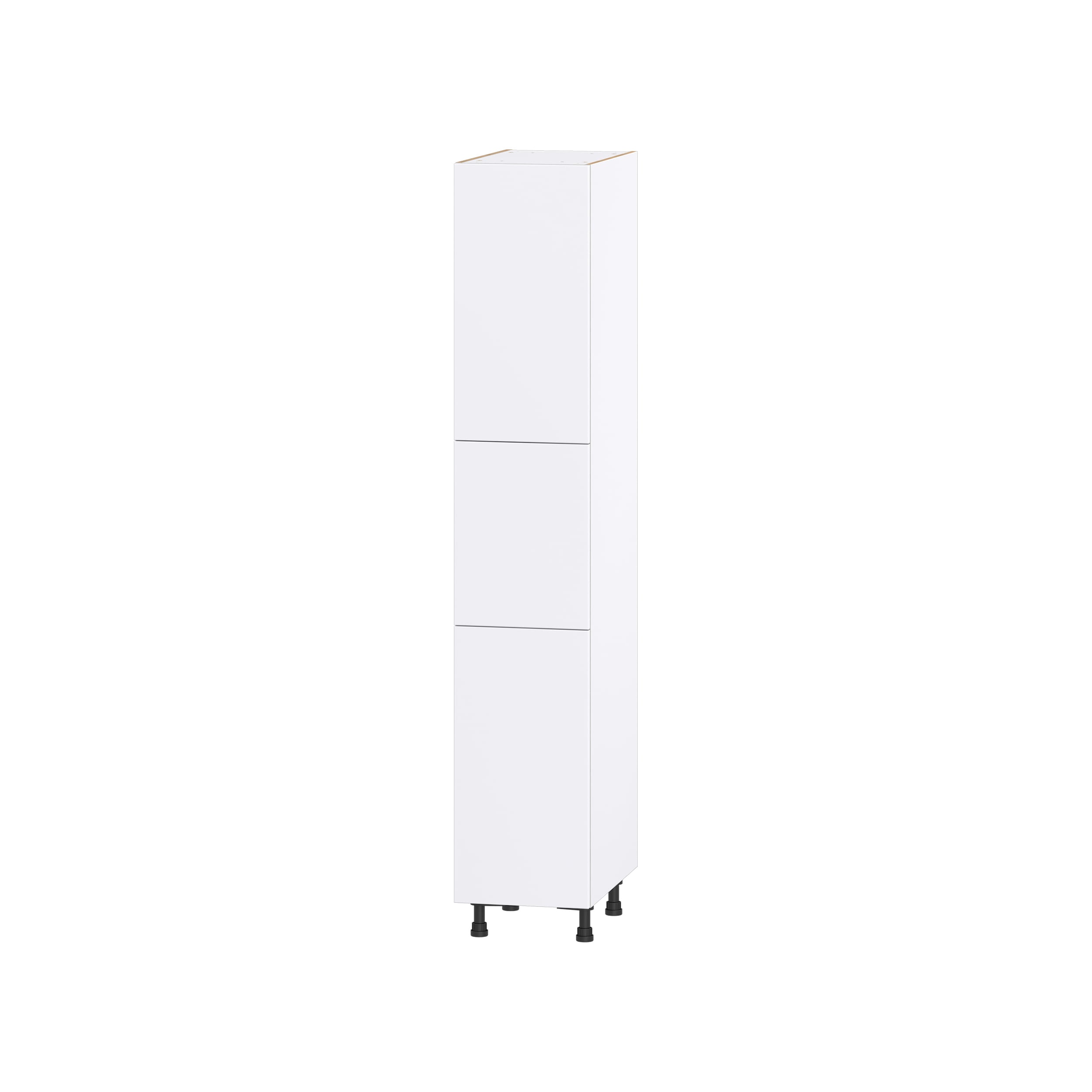 Hugo&Borg DST152484.5(L/R)-LA Lasalle 15-in W x 84.5-in H x 24-in D Bright White Slab Pantry Fully assembled Cabinet (Flat Panel Slab)