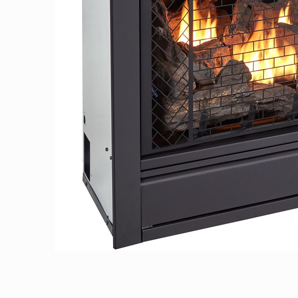 Pleasant Hearth 46.5-in W-BTU Black Vent-free-Burner Gas Fireplace Insert  in the Gas Fireplace Inserts department at