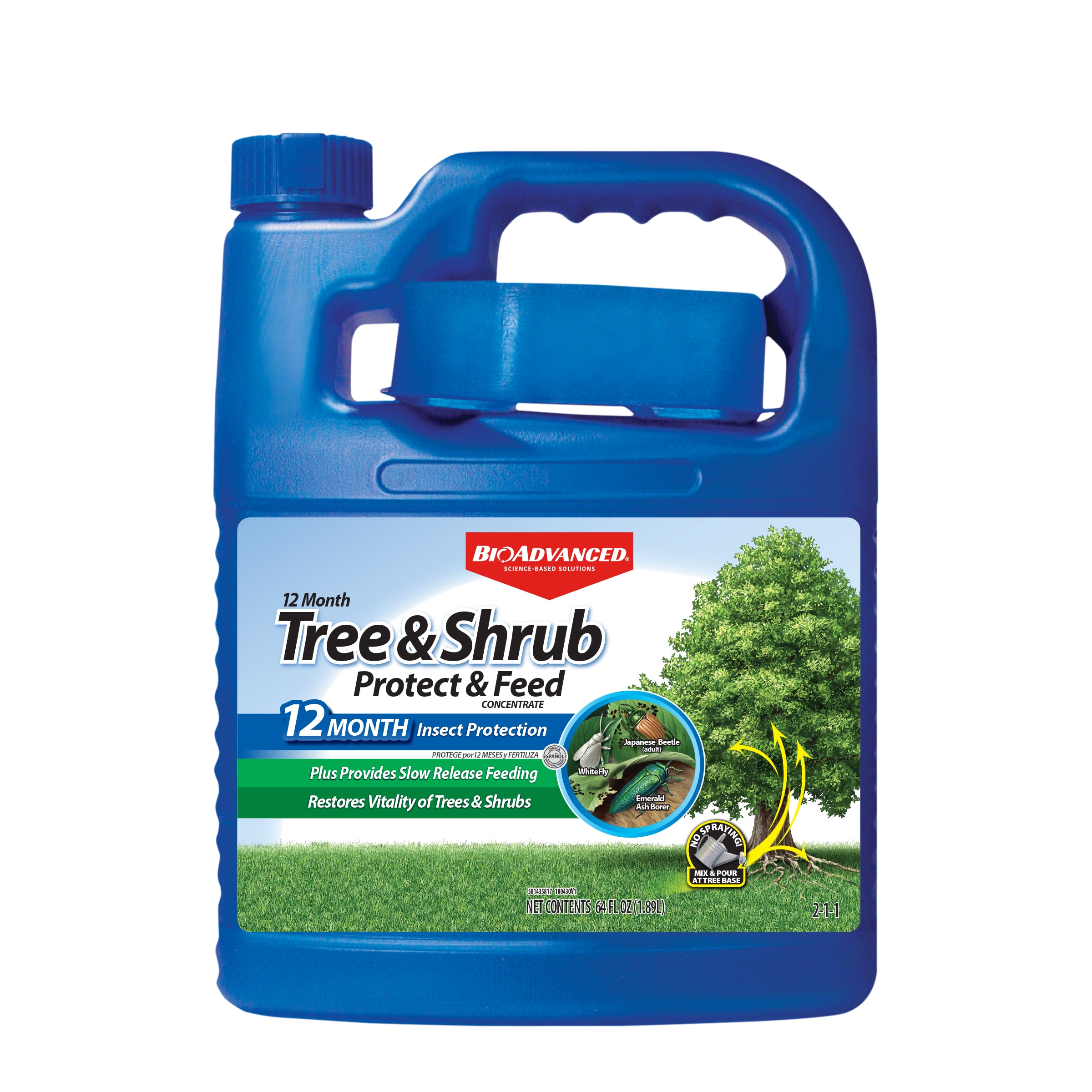 BioAdvanced 820169K 12 Month Protect and Feed 64-fl oz Tree and Shrub Protect and Feed Liquid Fertilizer
