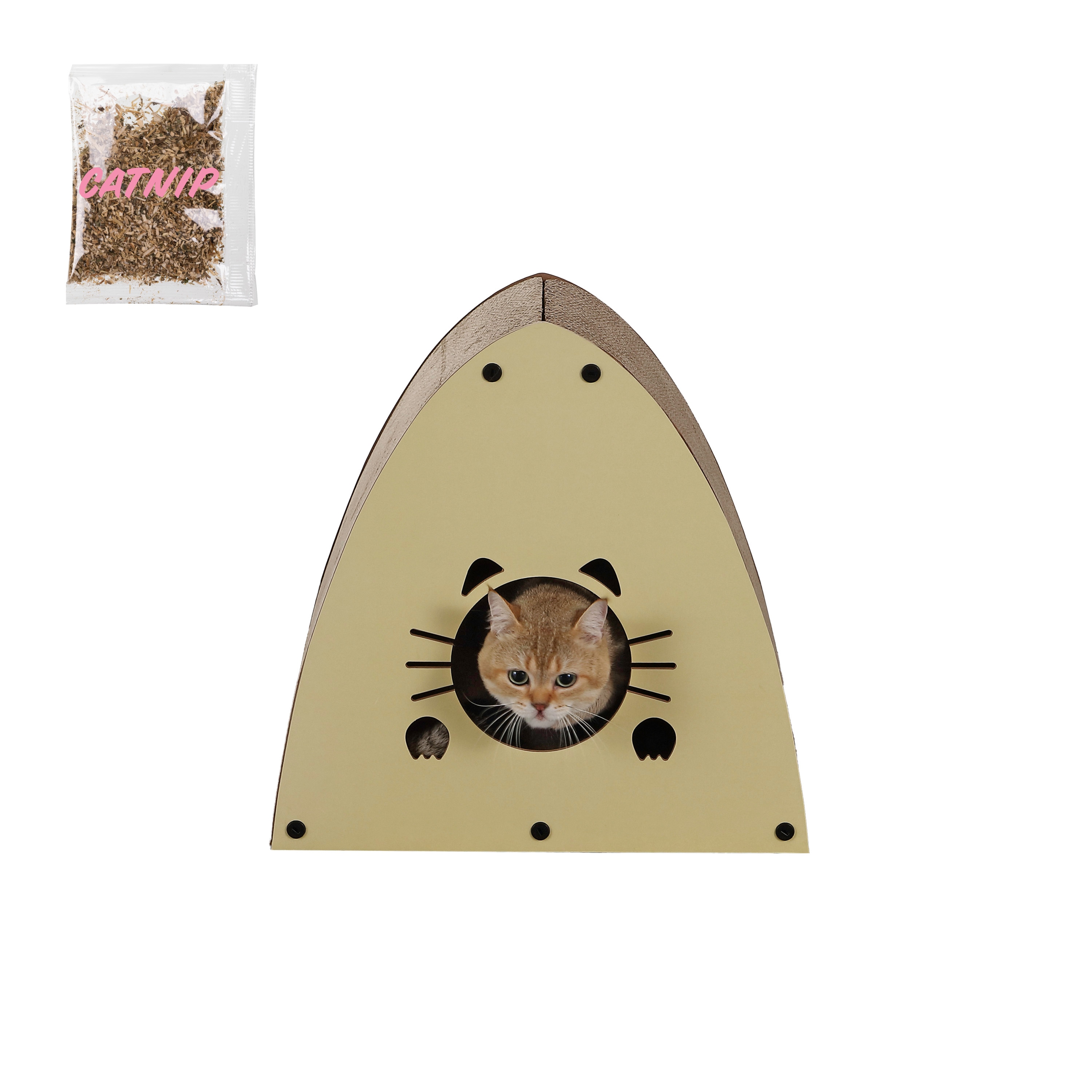 The Licker Store CSR1006A 19-Inches x 10.25-Inches Brown Cat Tunnel