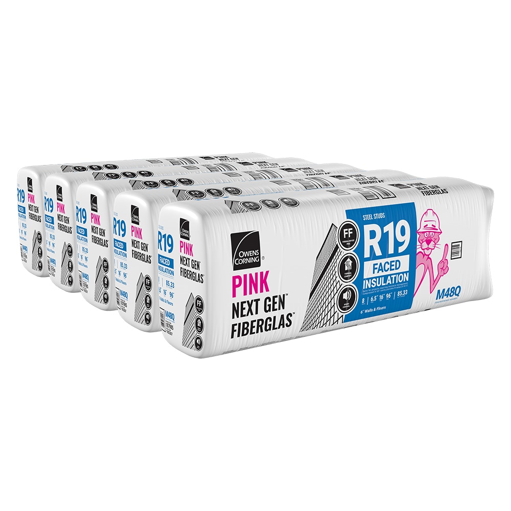 Owens Corning M48QP R- 19 Wall Kraft faced Fiberglass Batt Insulation 85.33-sq ft ( 16-in W x 96-in L)