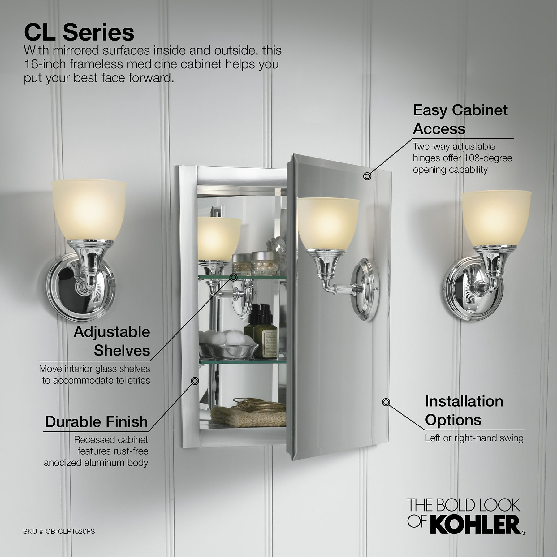 KOHLER CLR1620FS-SCF-NA Bathroom-Medicine-Cabinets - View #4