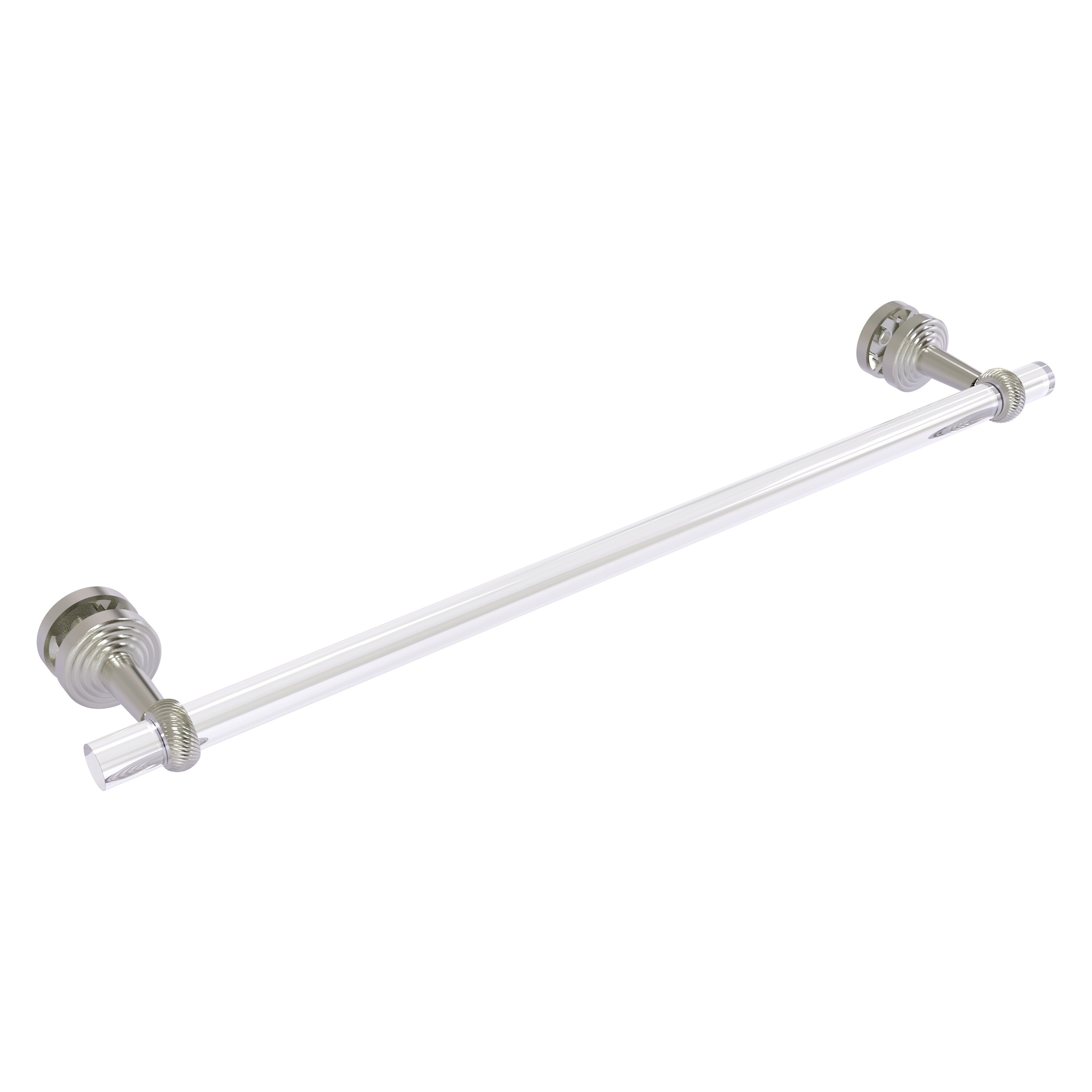 Allied Brass PB-41T-SM-24-SN Pacific Beach 24-in Satin Nickel Wall mount Single Towel Bar