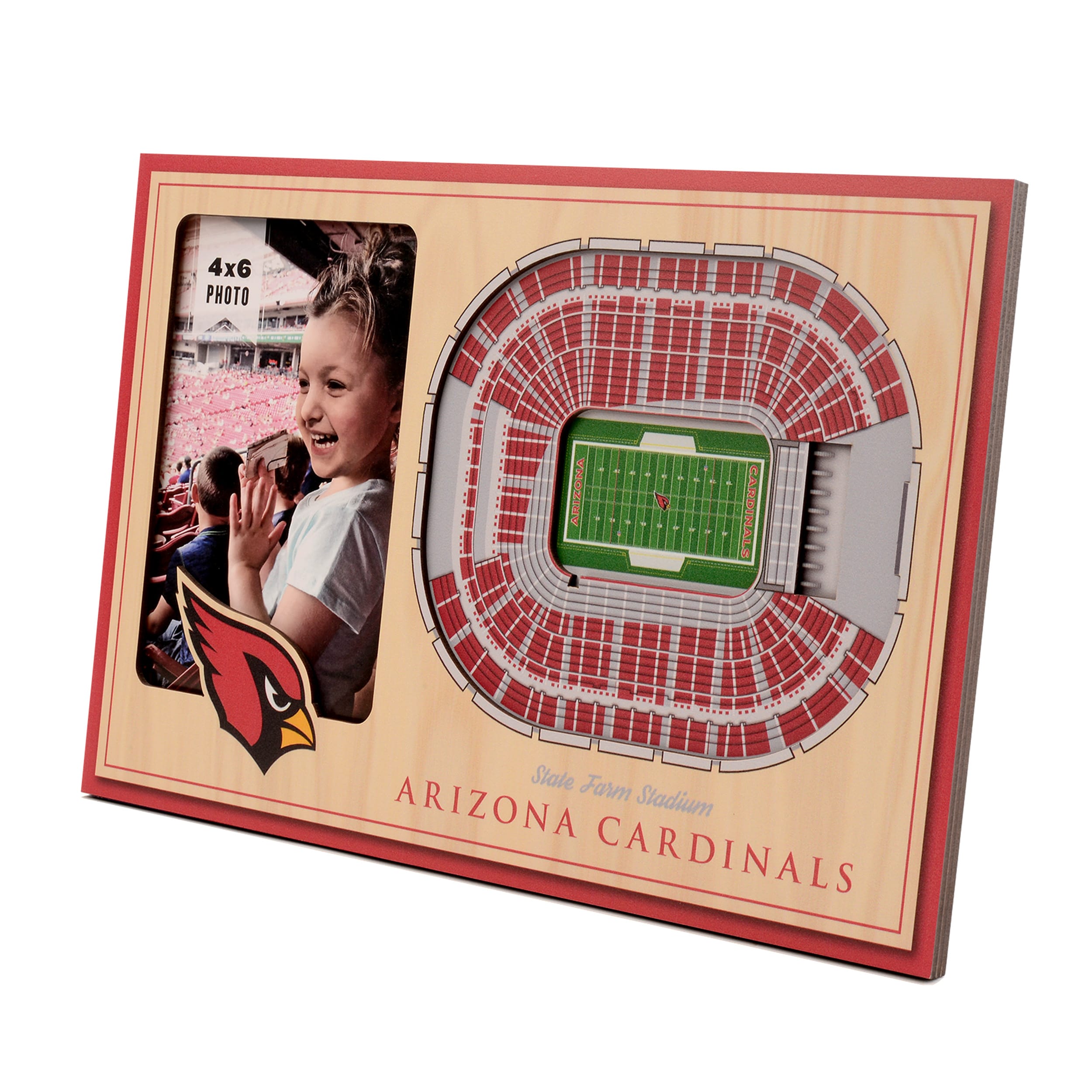 StadiumViews 5023156 Arizona Cardinals Team Colors Wood Picture Frame (8-in x 12-in)