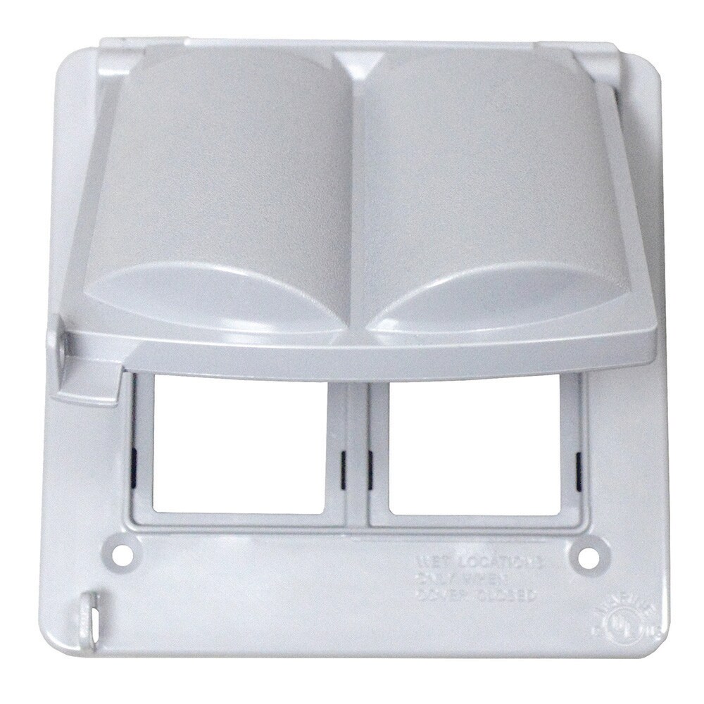 Sigma Engineered Solutions 14180WH 2 -Gang Square White Plastic Weatherproof Electrical Box Cover