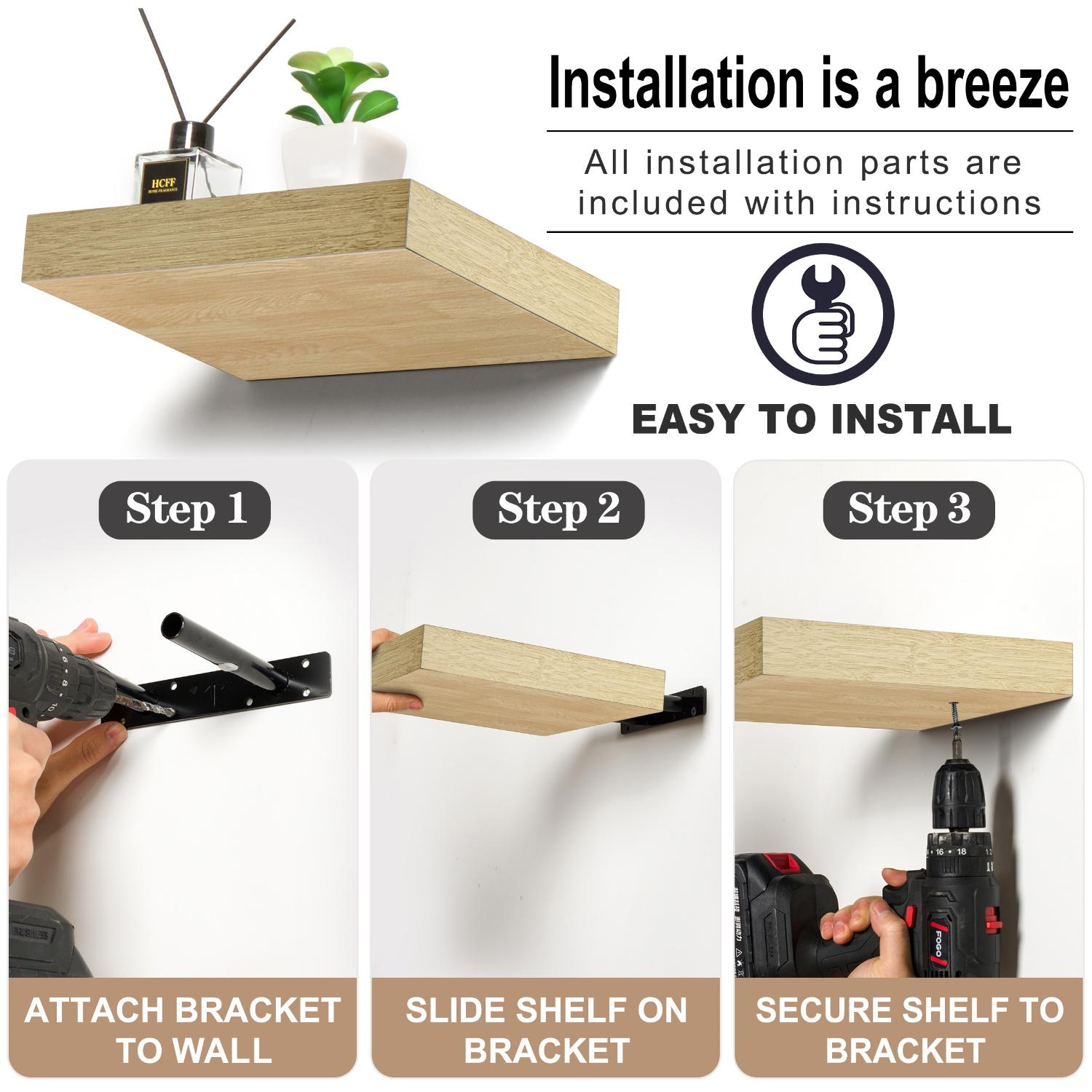 SORBUS WD-TIL4-MPW Wall-Mounted-Shelving - View #3